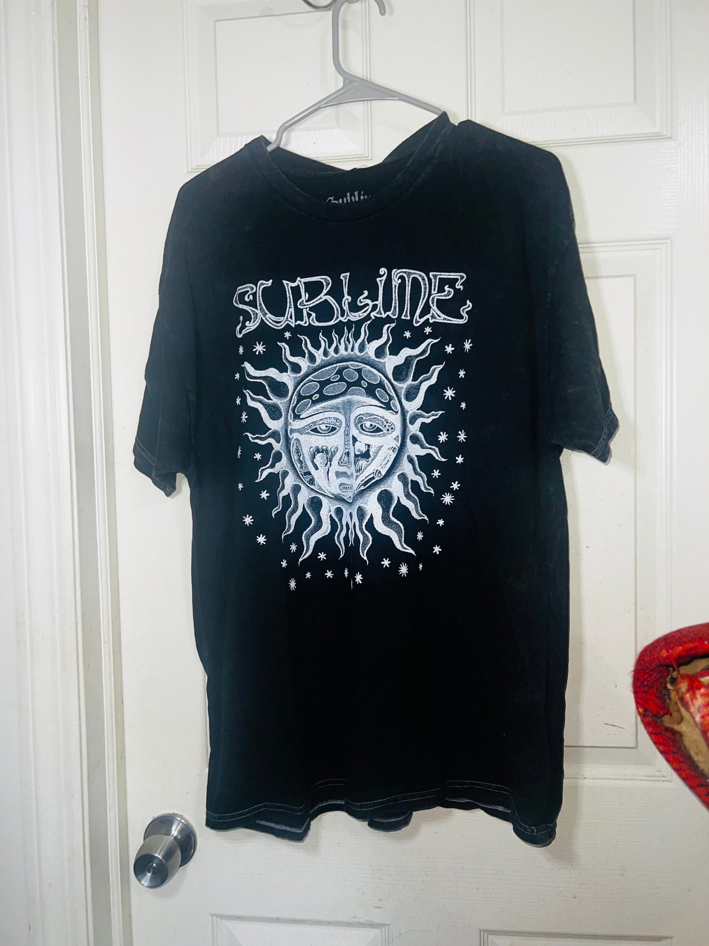Sublime Acid Wash Oversized Distressed Tee