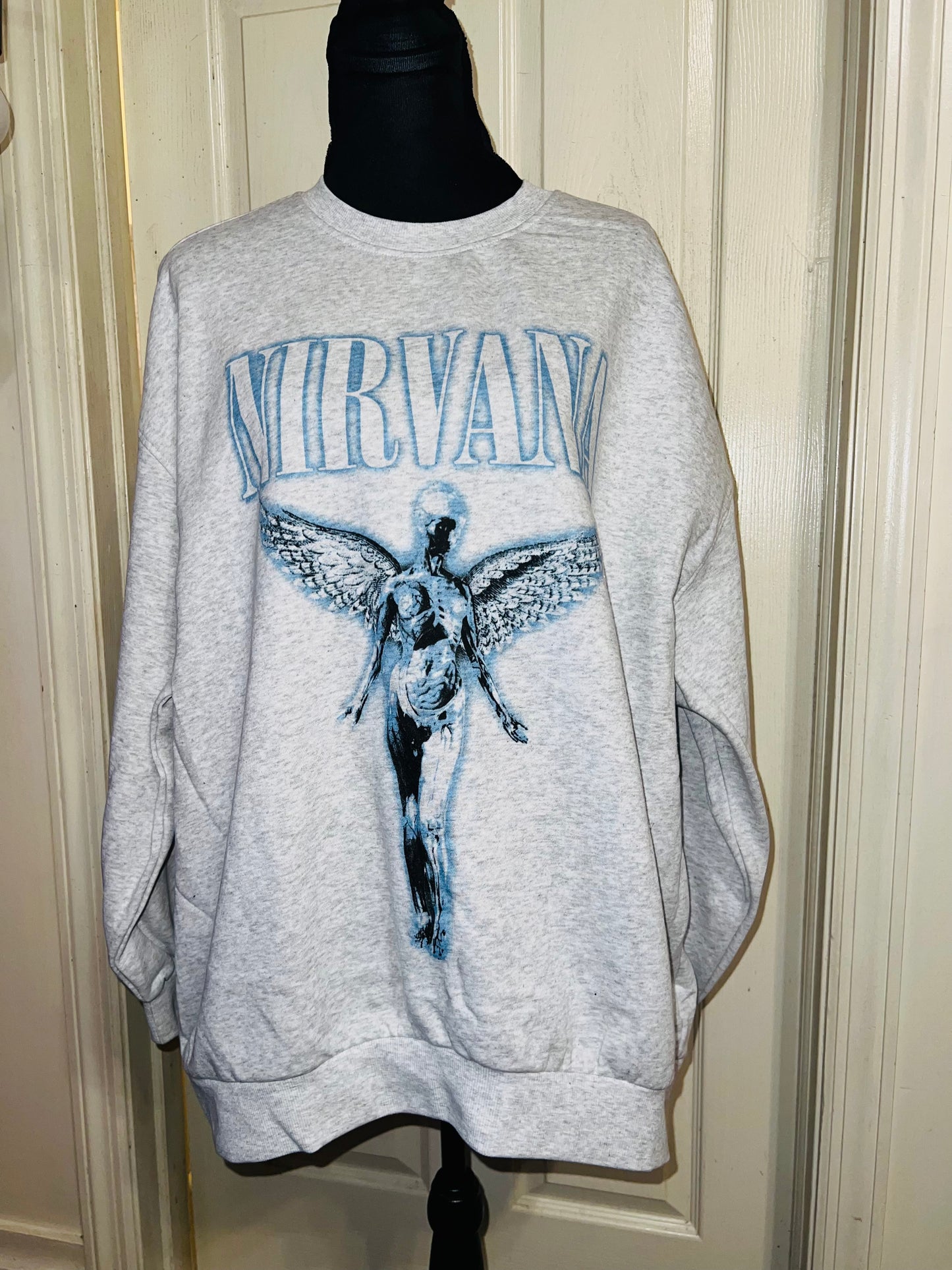 Nirvana Oversized Distressed Sweatshirt