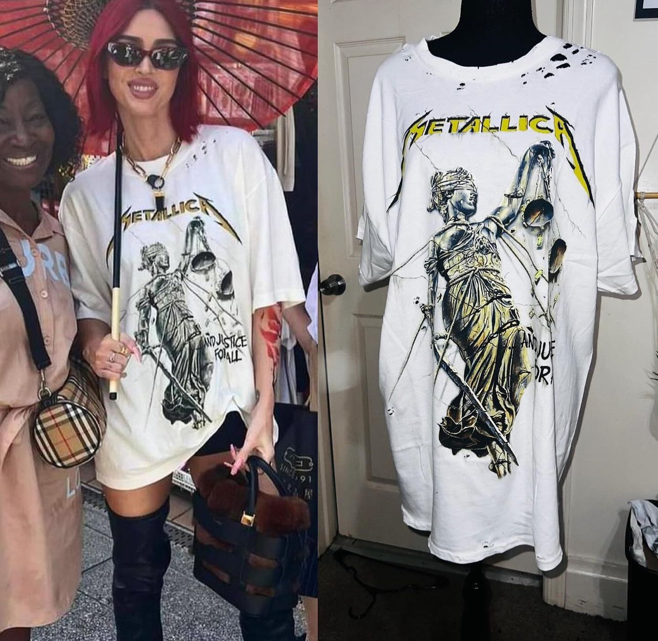 Metallica Oversized Distressed Tee (not distressed yet)