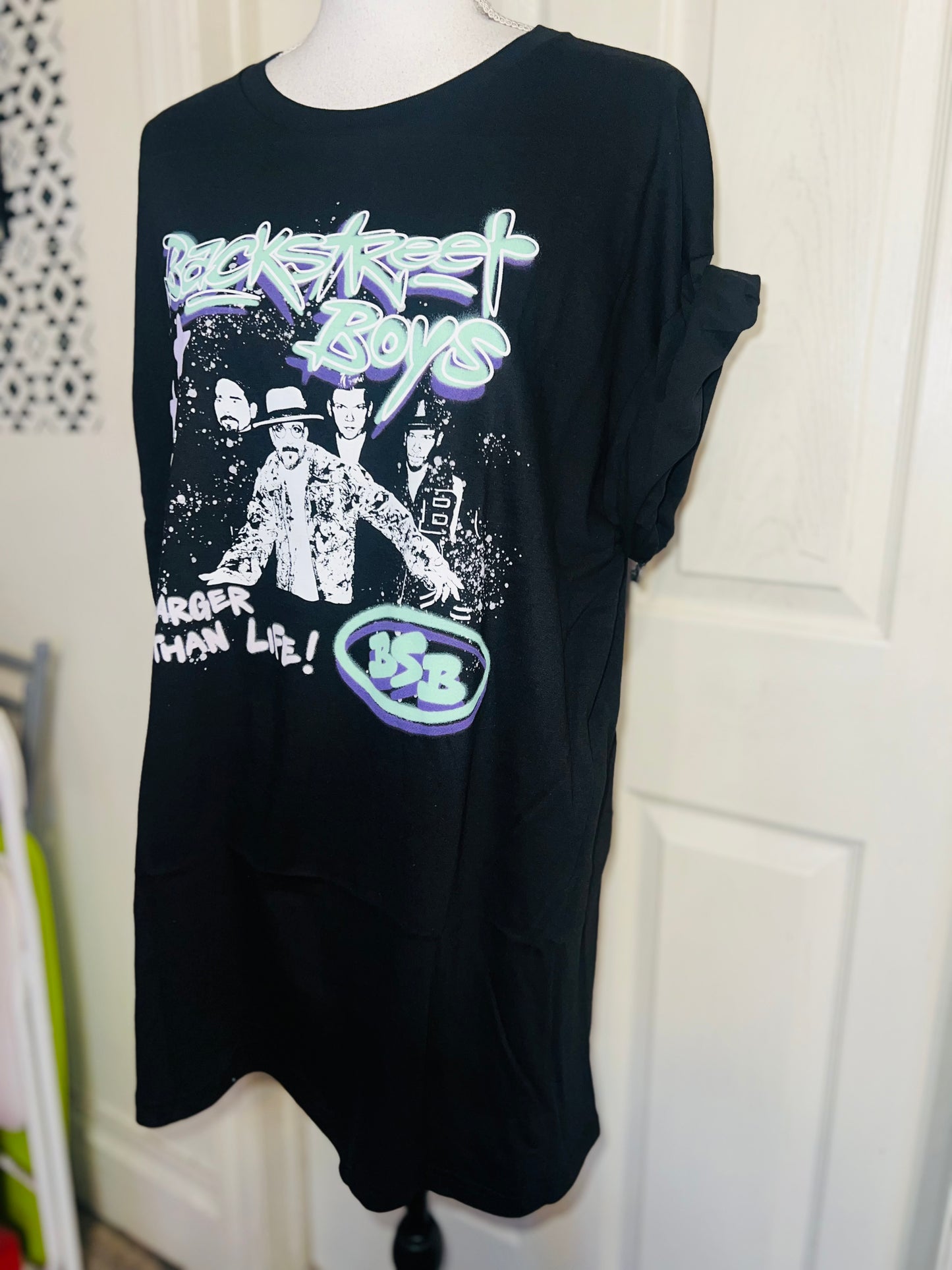 Backstreet Boys Oversized Distressed Tee