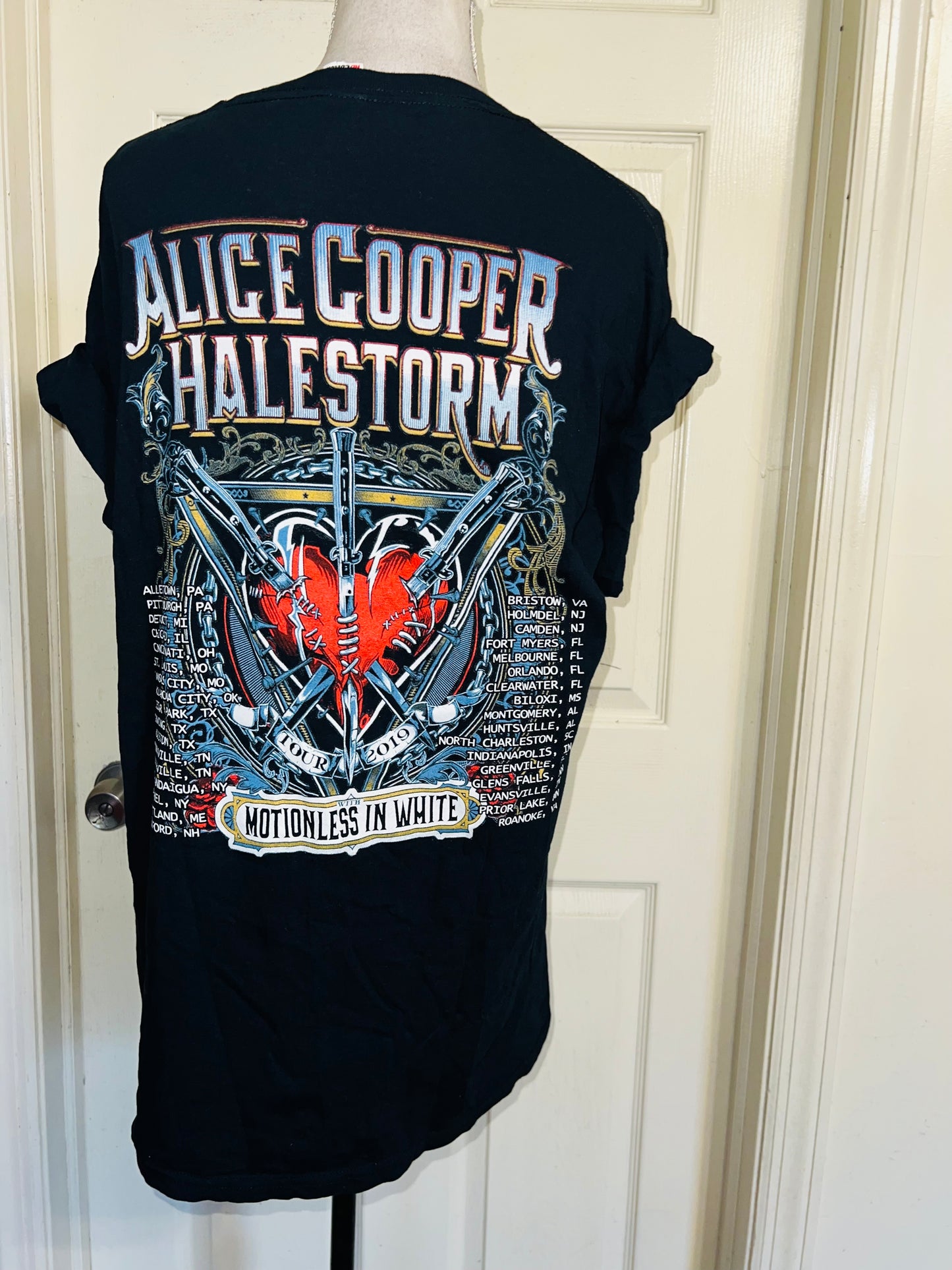 Alice Cooper Double Sided Oversized Distressed Tee