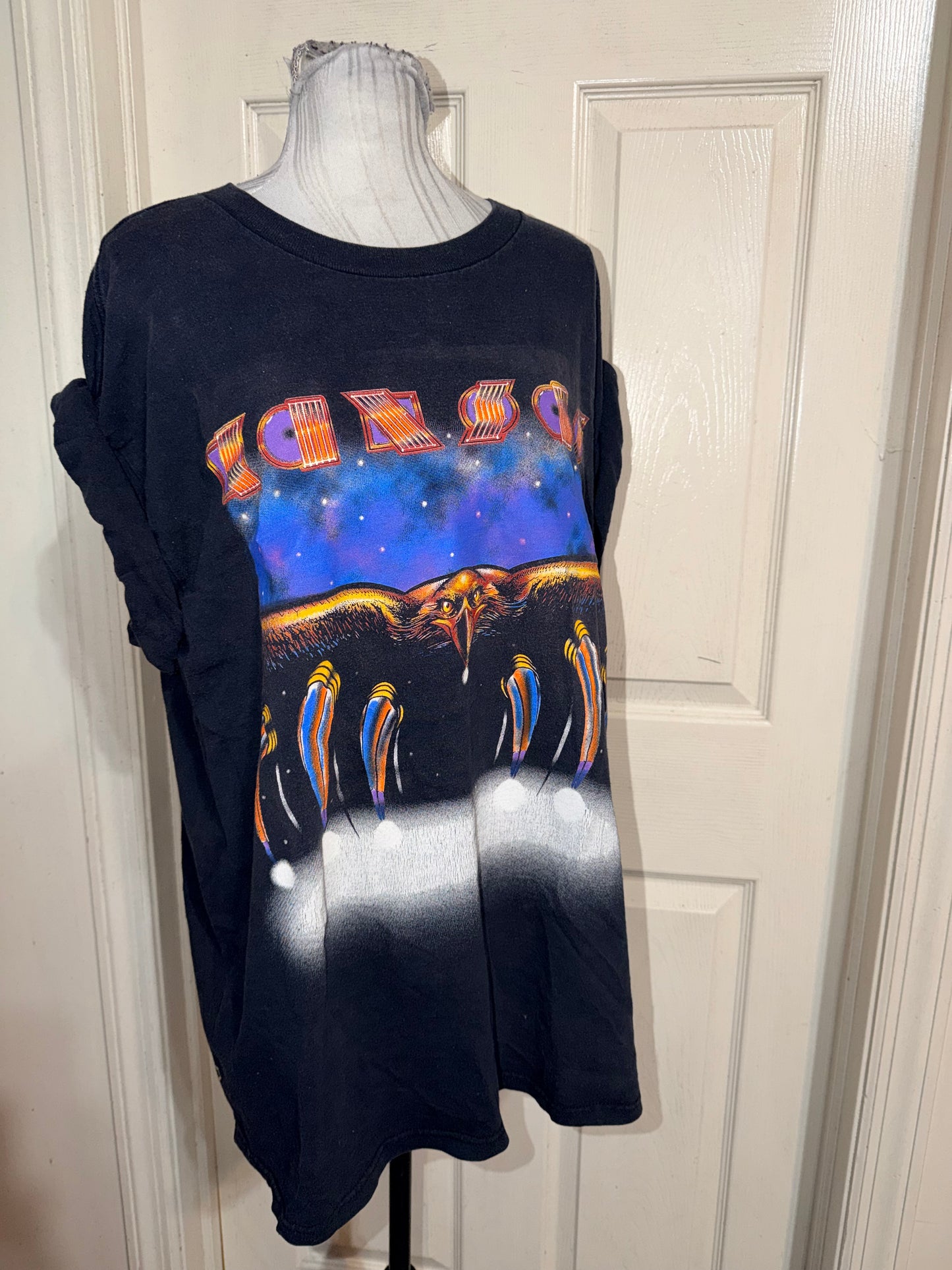 Kansas Vintage Double Sided Oversized Distressed Tee