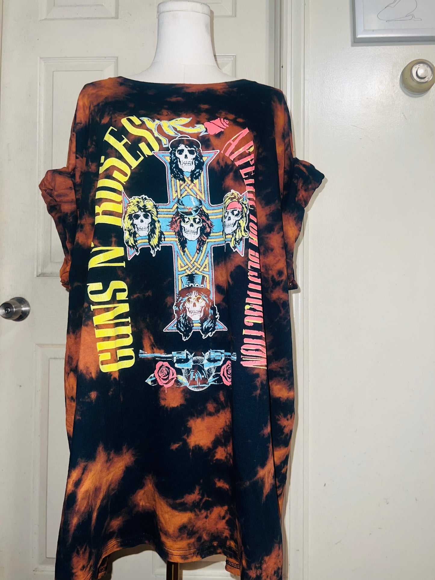 Guns N’ Roses Bleached Oversized Distressed Tee/Dress