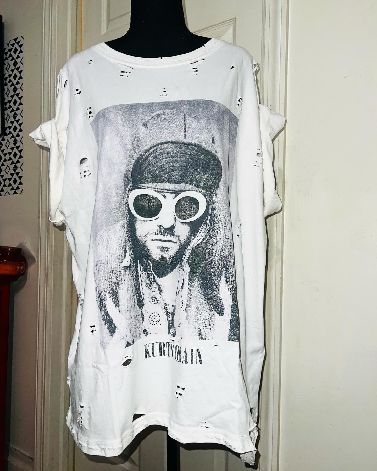 Kurt Cobain Oversized Distressed Tee