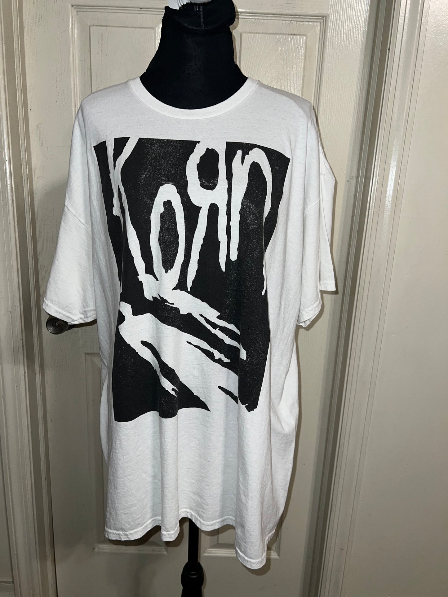 Korn Oversized Distressed T-Shirt