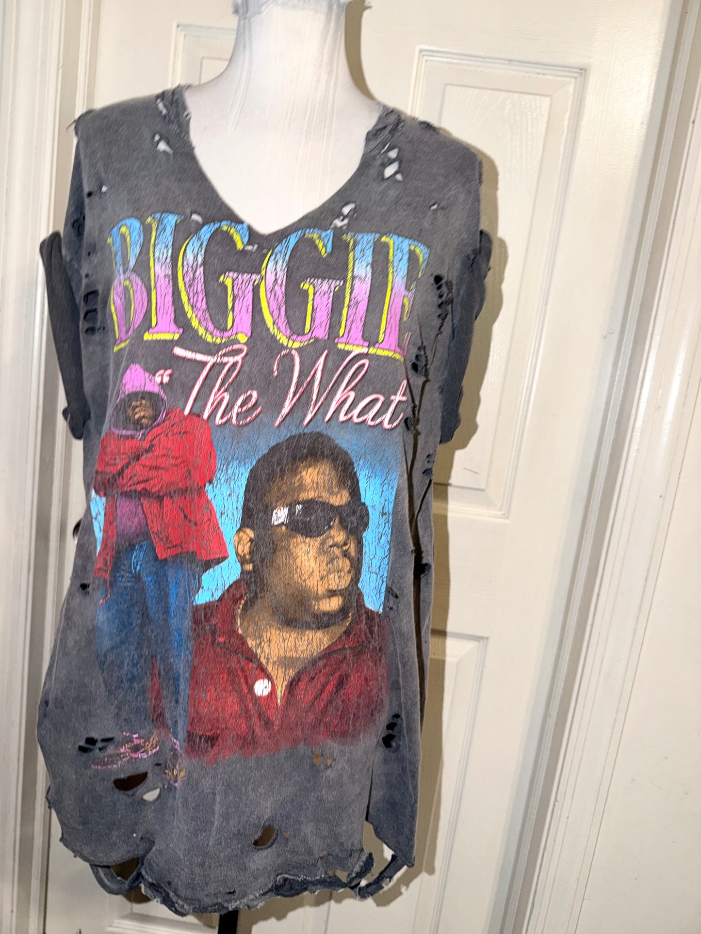 Biggie Smalls Oversized Distressed Tee