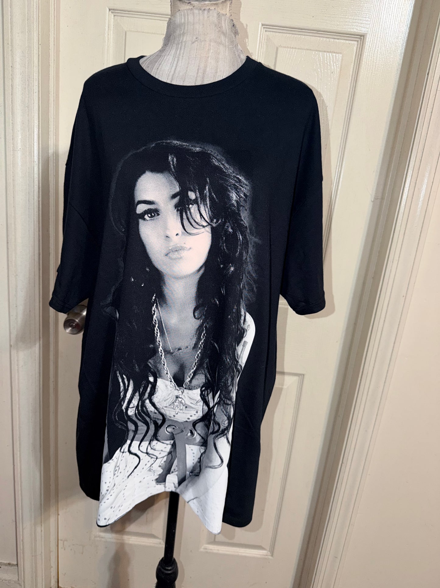 Amy Winehouse Double Sided Oversized Distressed Tee