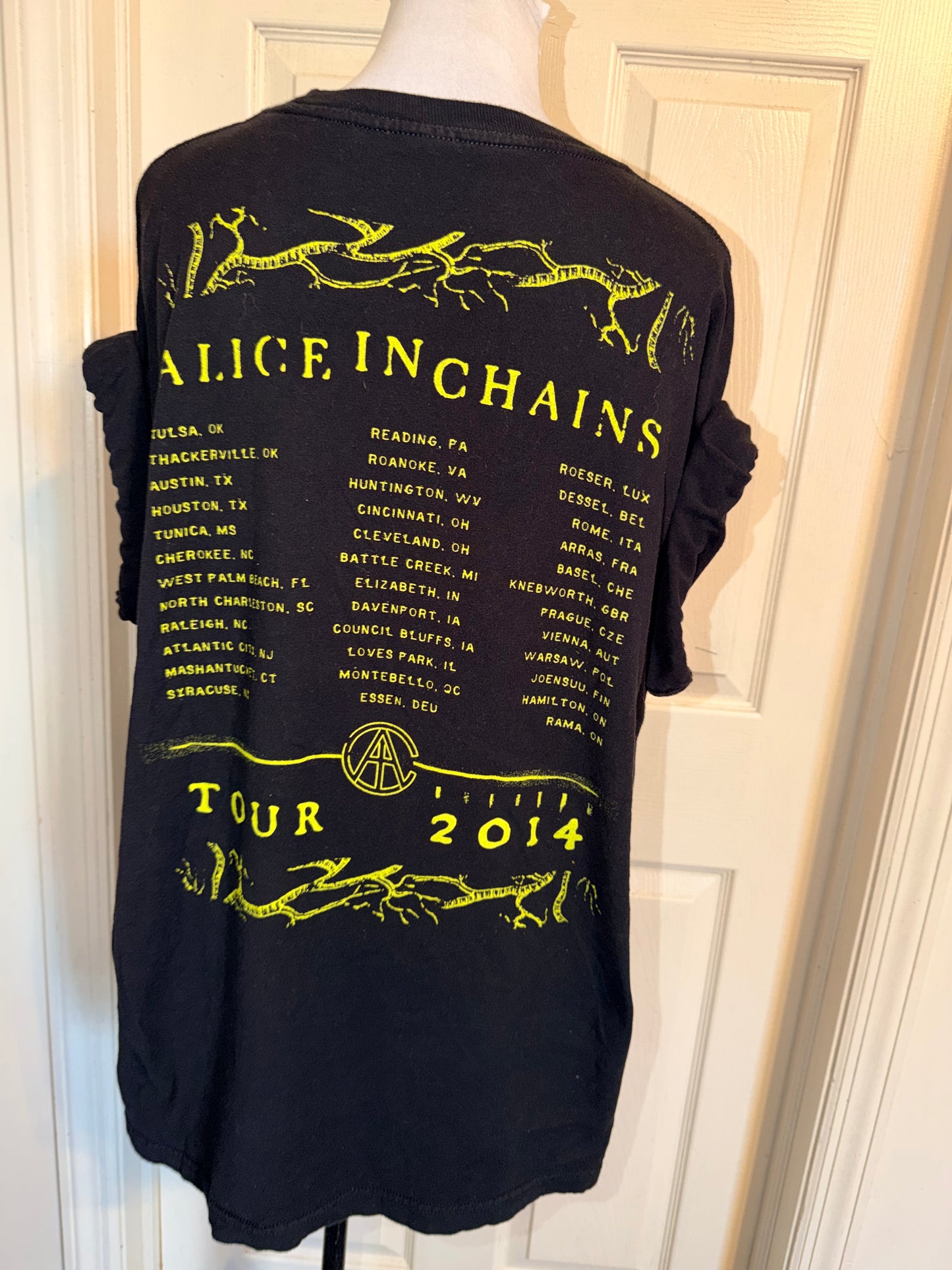 Alice In Chains Double Sided Oversized Distressed Tee