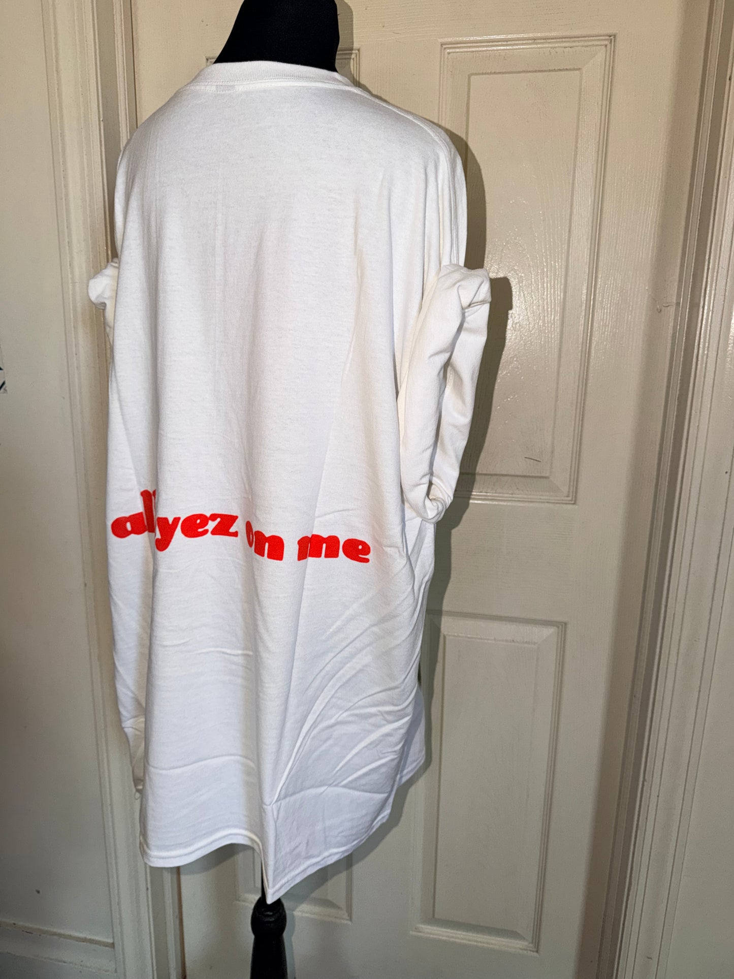 Tupac Double Sided Oversized Distressed Tee
