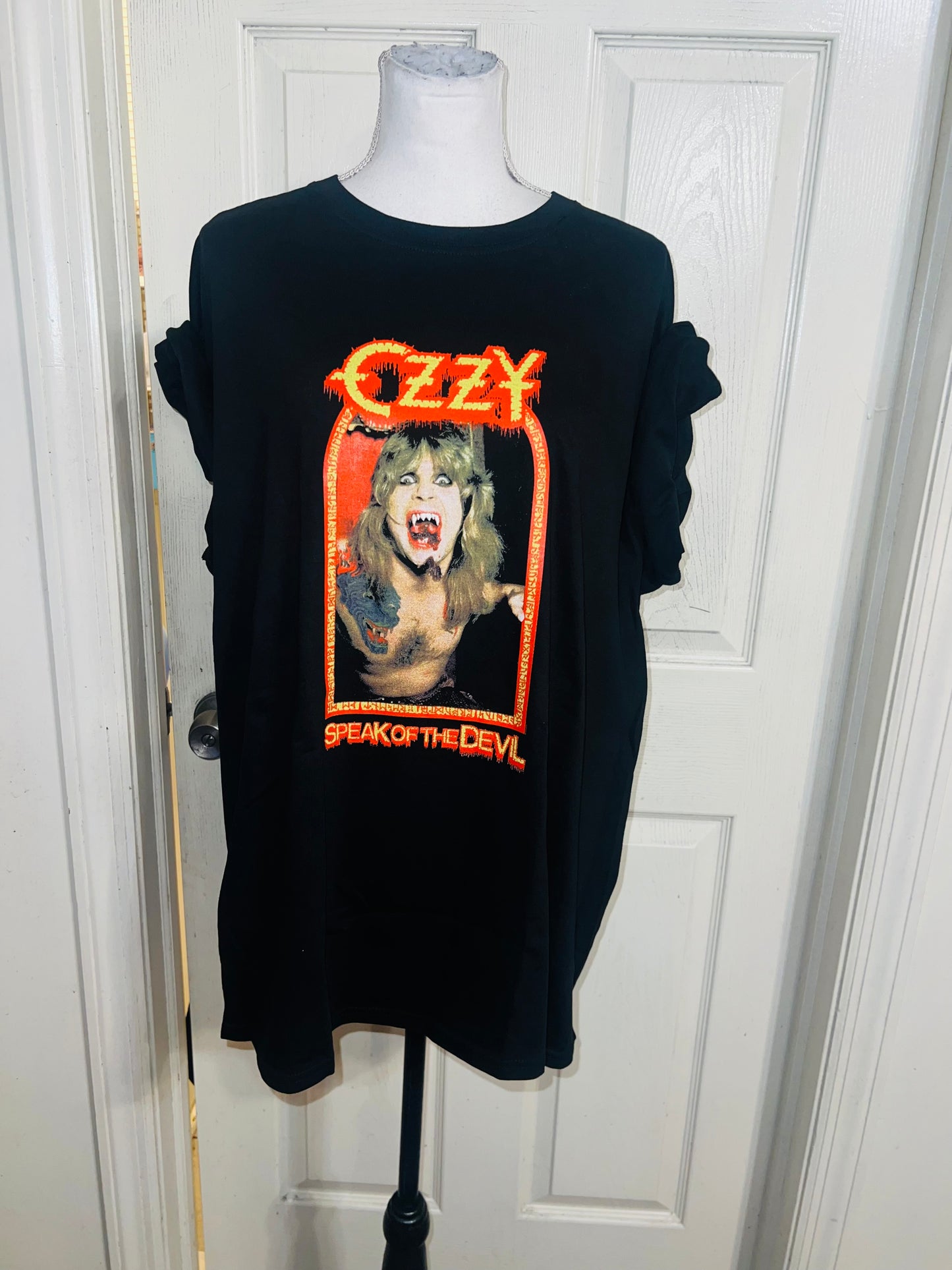 Ozzy Osbourne Double Sided Oversized Distressed Tee