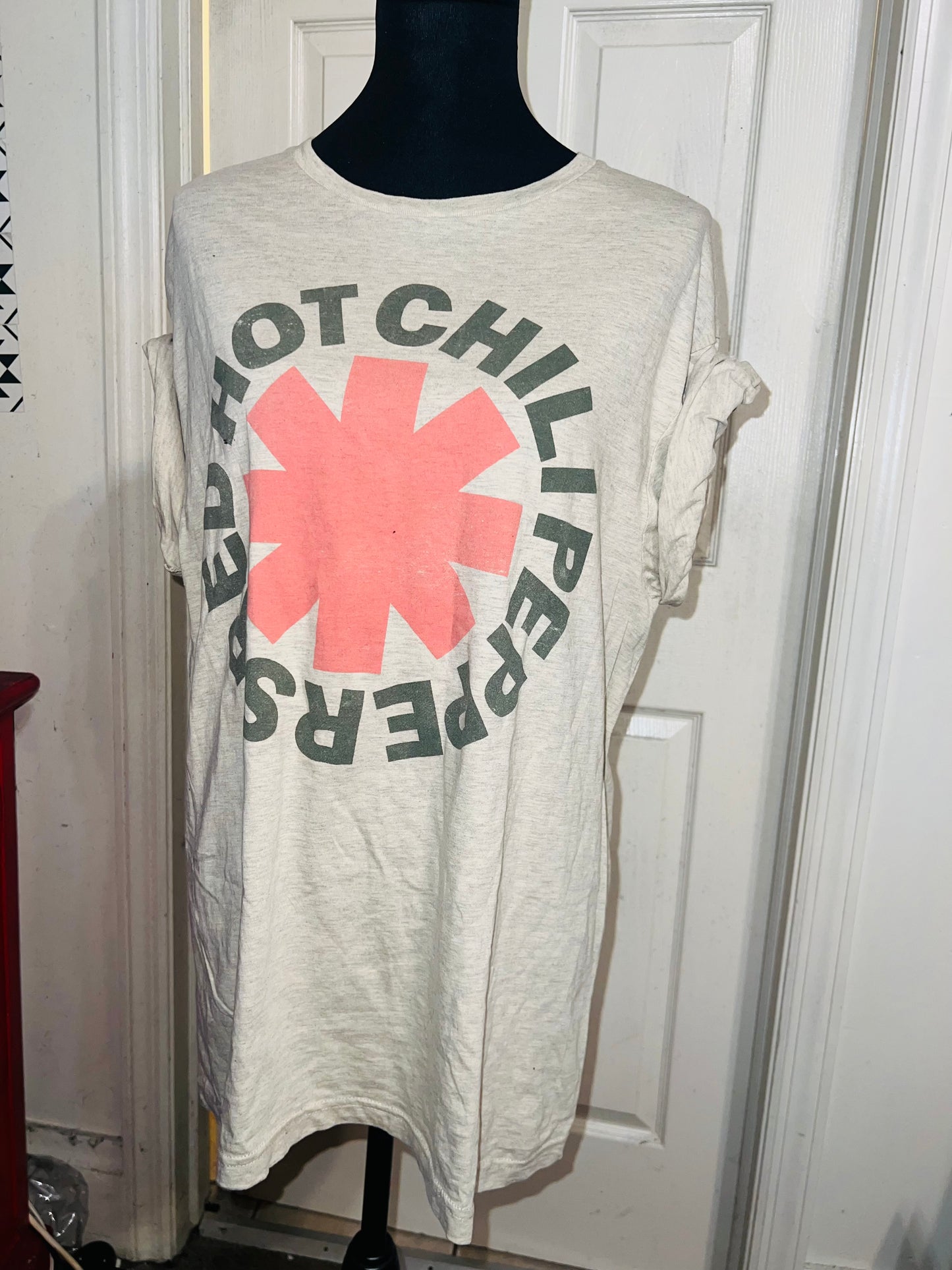 Red Hot Chili Peppers Oversized Distressed T-Shirt