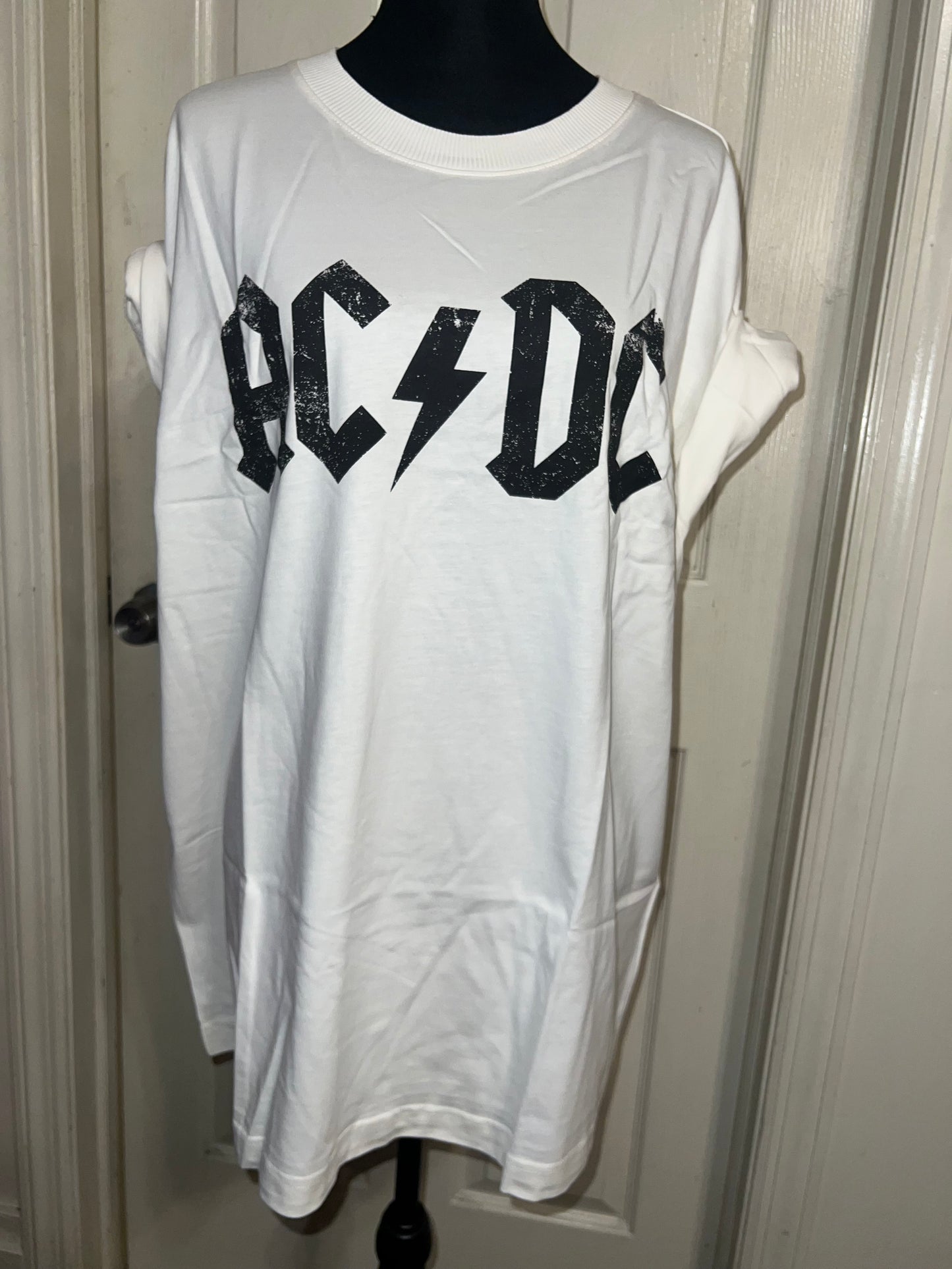 AC/DC Oversized Distressed Tee