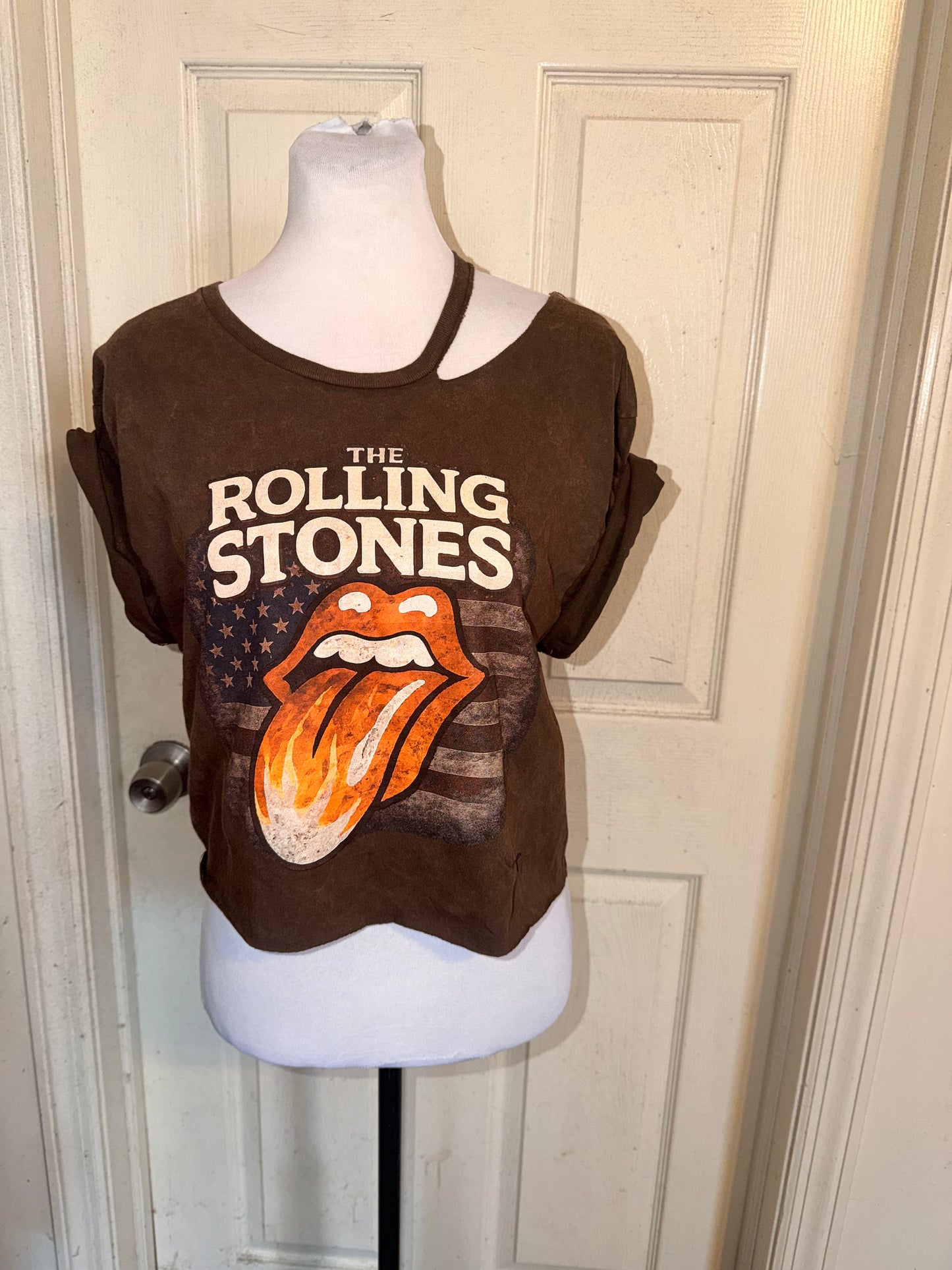 The Rolling Stones Distressed Baby Tee