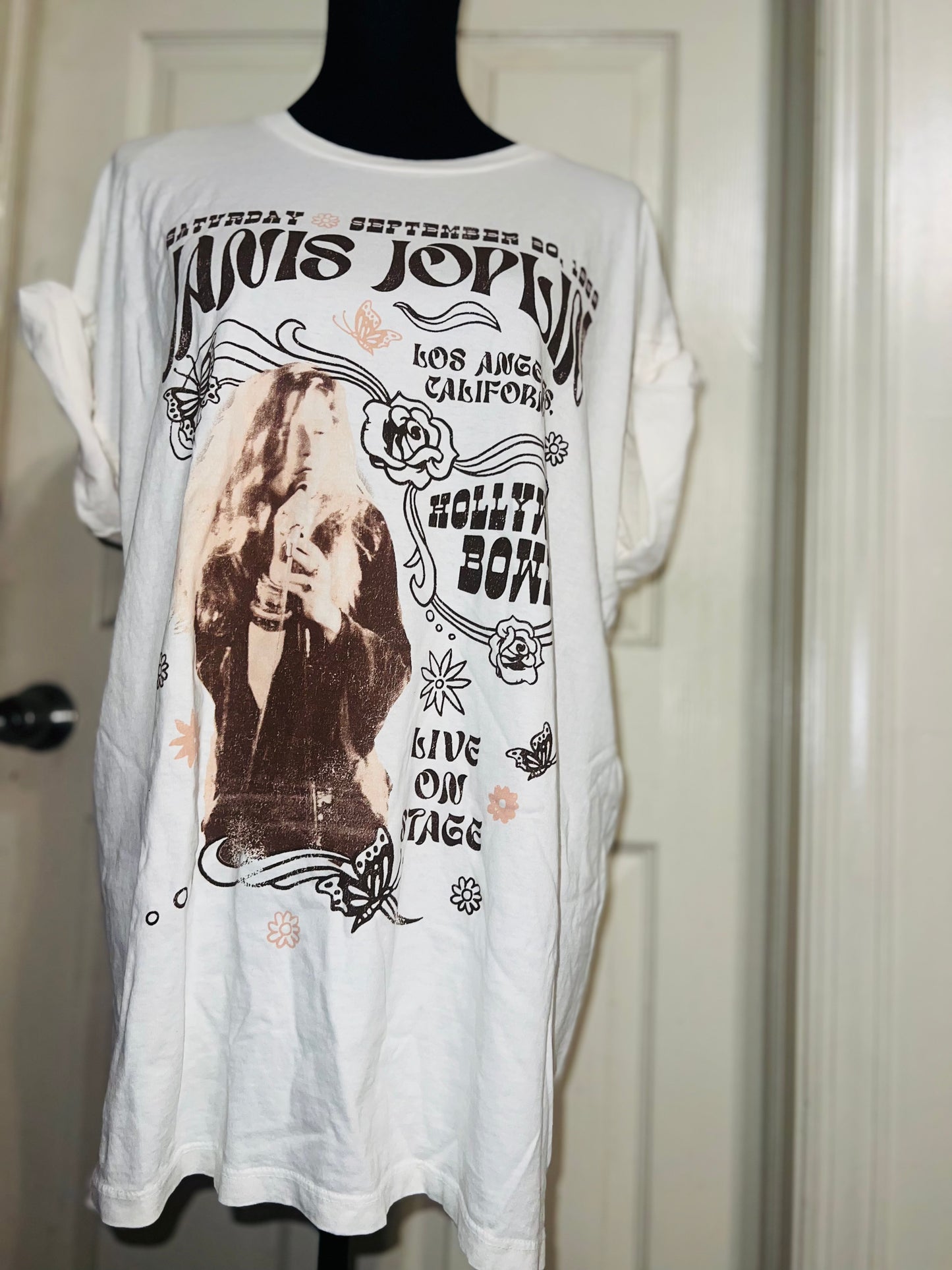 Janis Joplin Oversized Distressed Tee