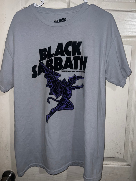 Black Sabbath Oversized Distressed Tee