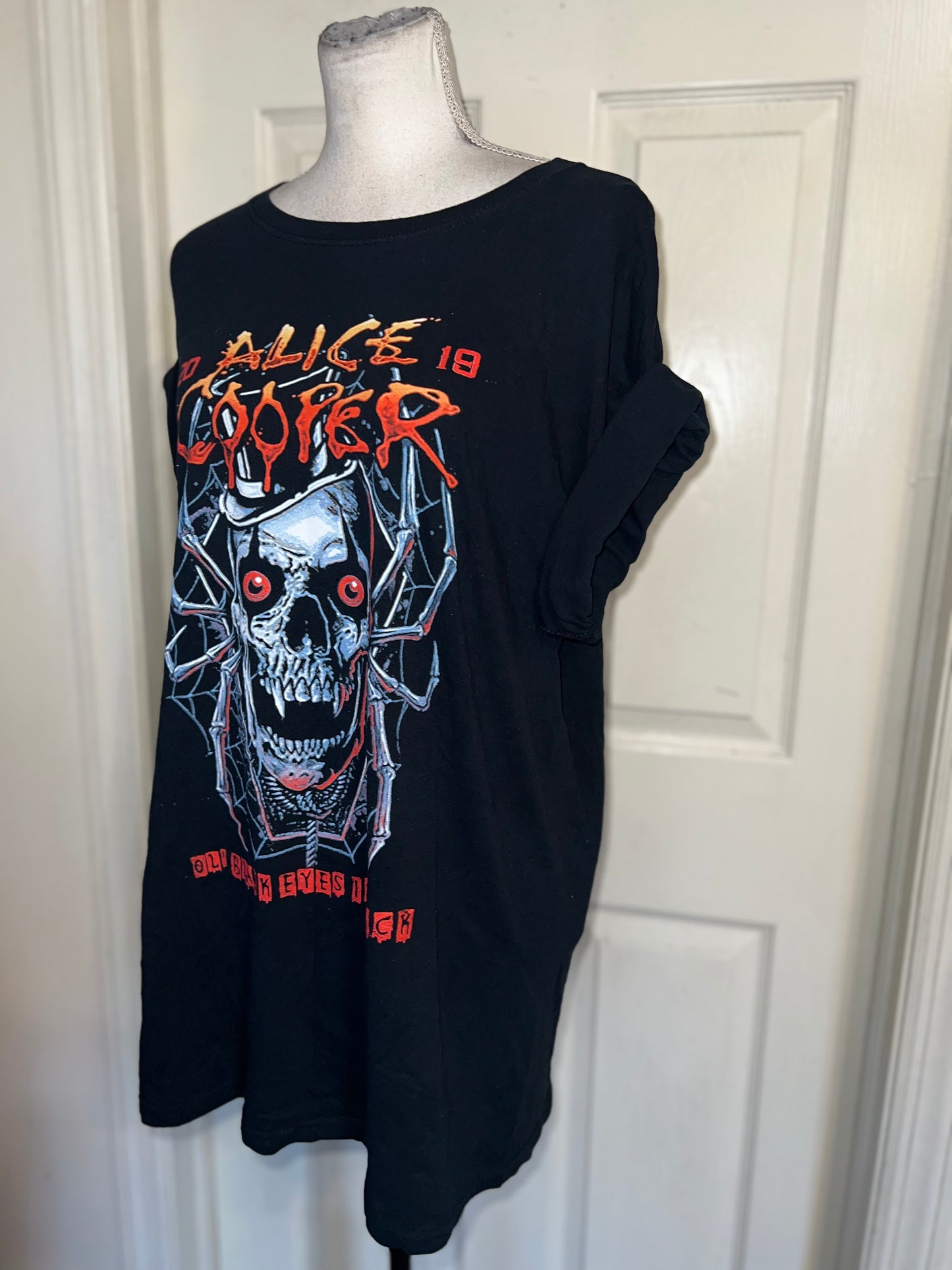 Alice Cooper Double Sided Oversized Distressed Tee