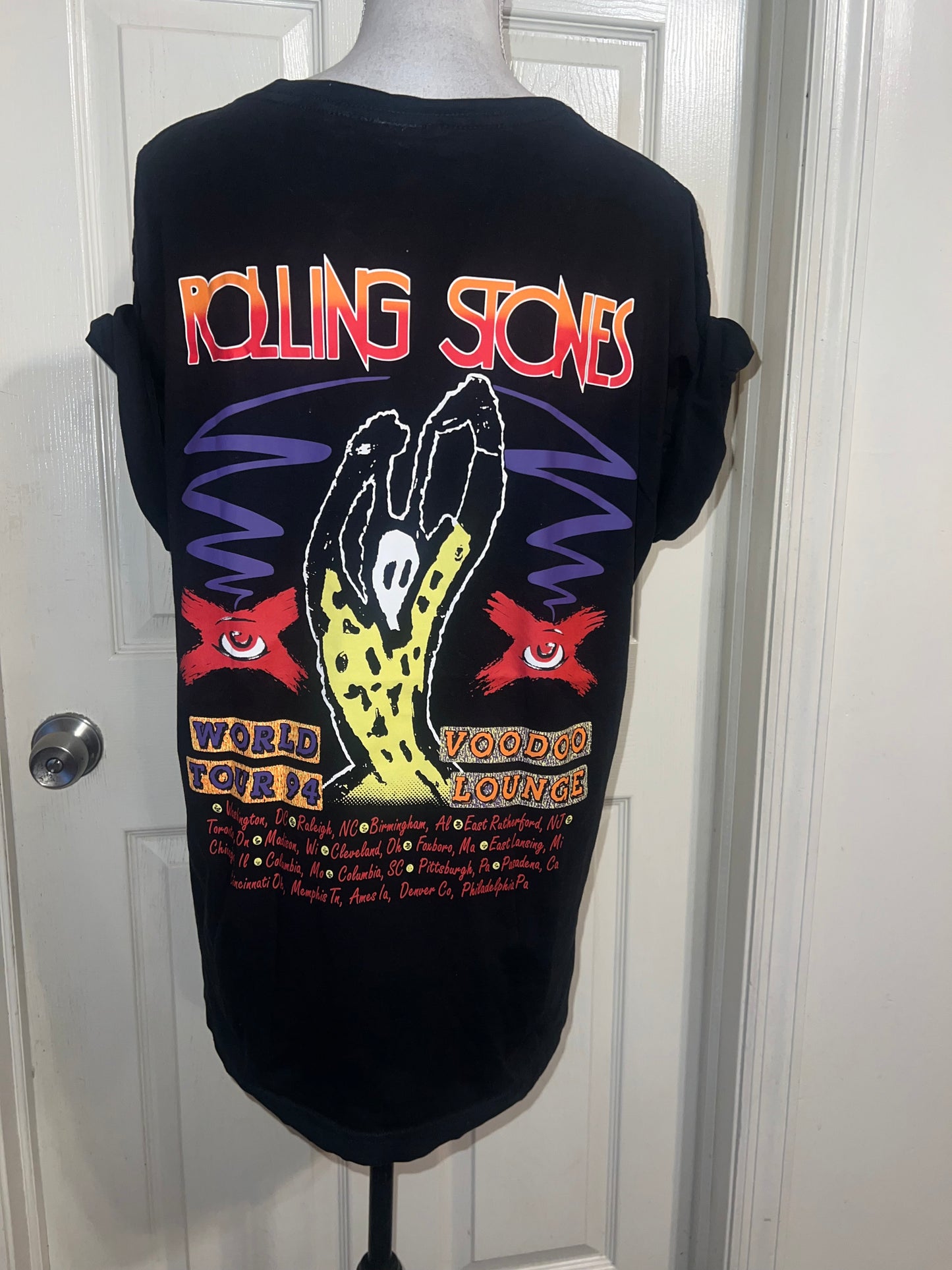 The Rolling Stones Double Sided Oversized Distressed Tee