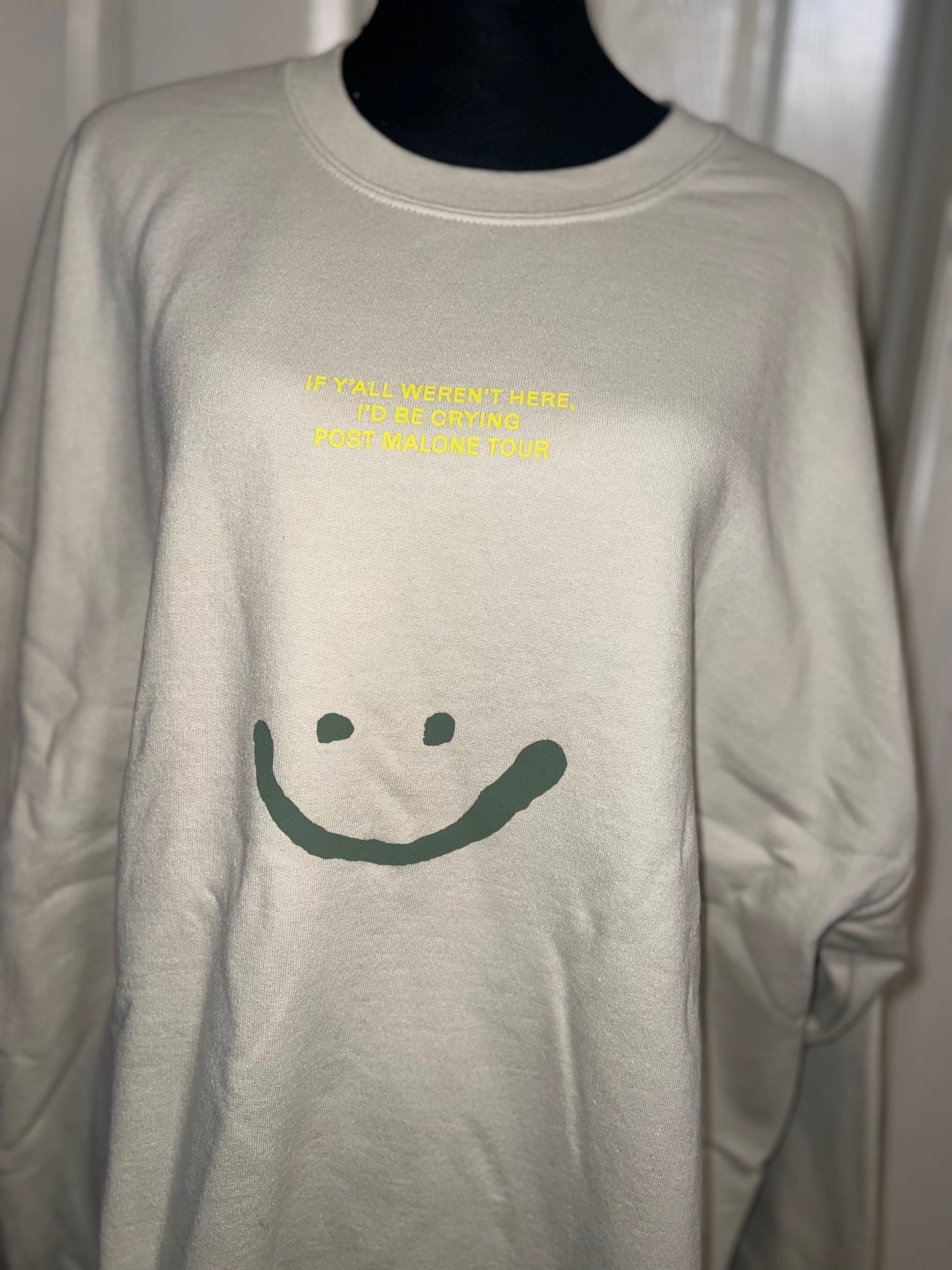 Post Malone Oversized Distressed Sweatshirt