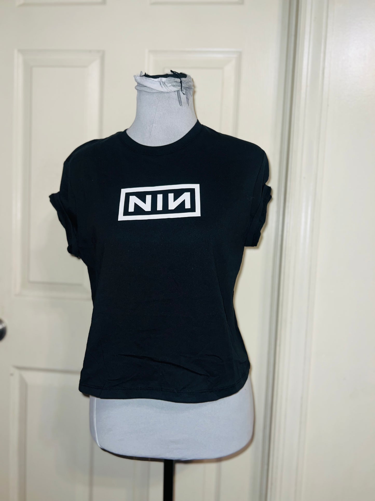 Nine Inch Nails Distressed Baby Tee