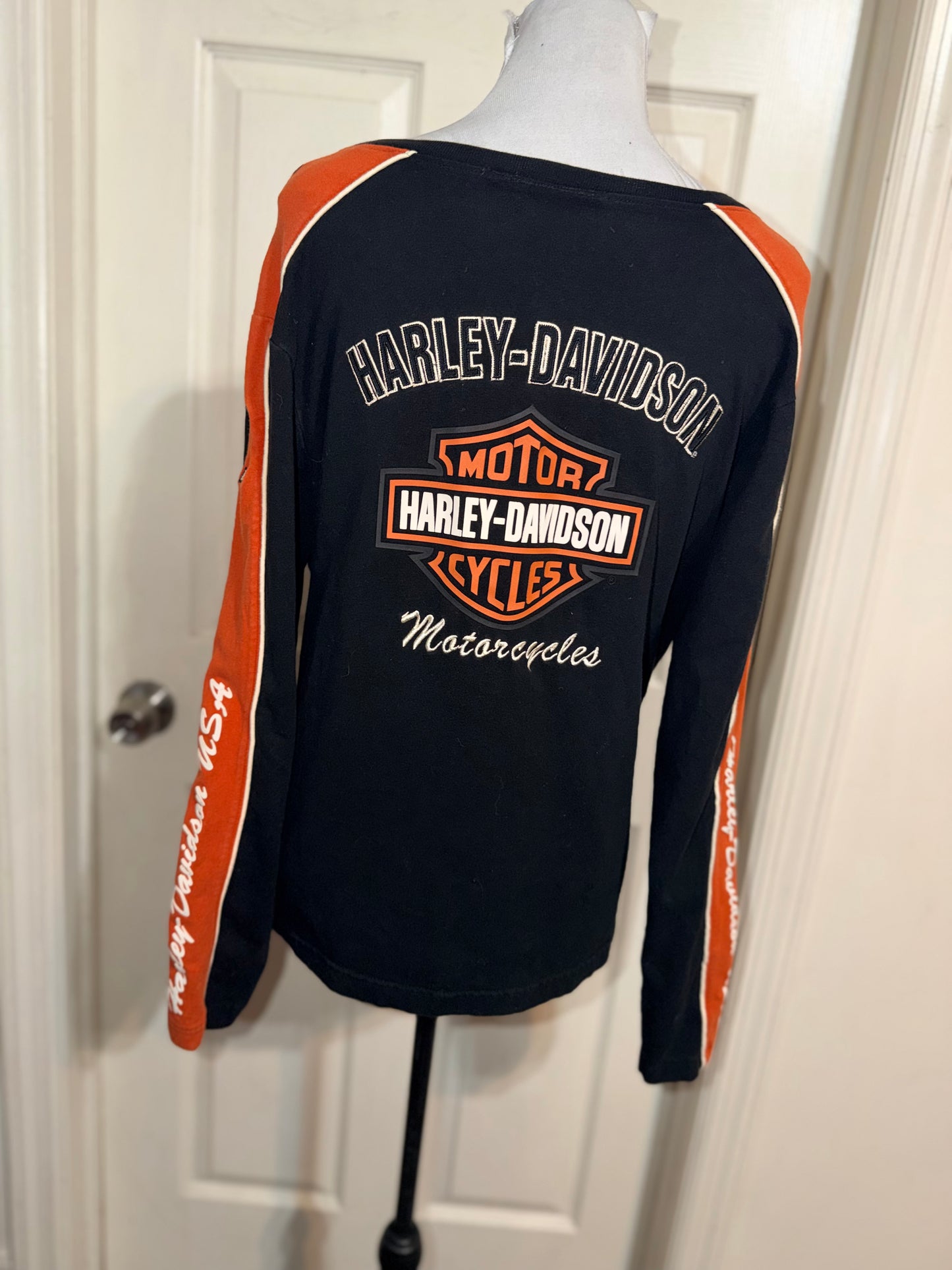 Harley Davidson Double Sided Oversized Long Sleeve Jersey Shirt