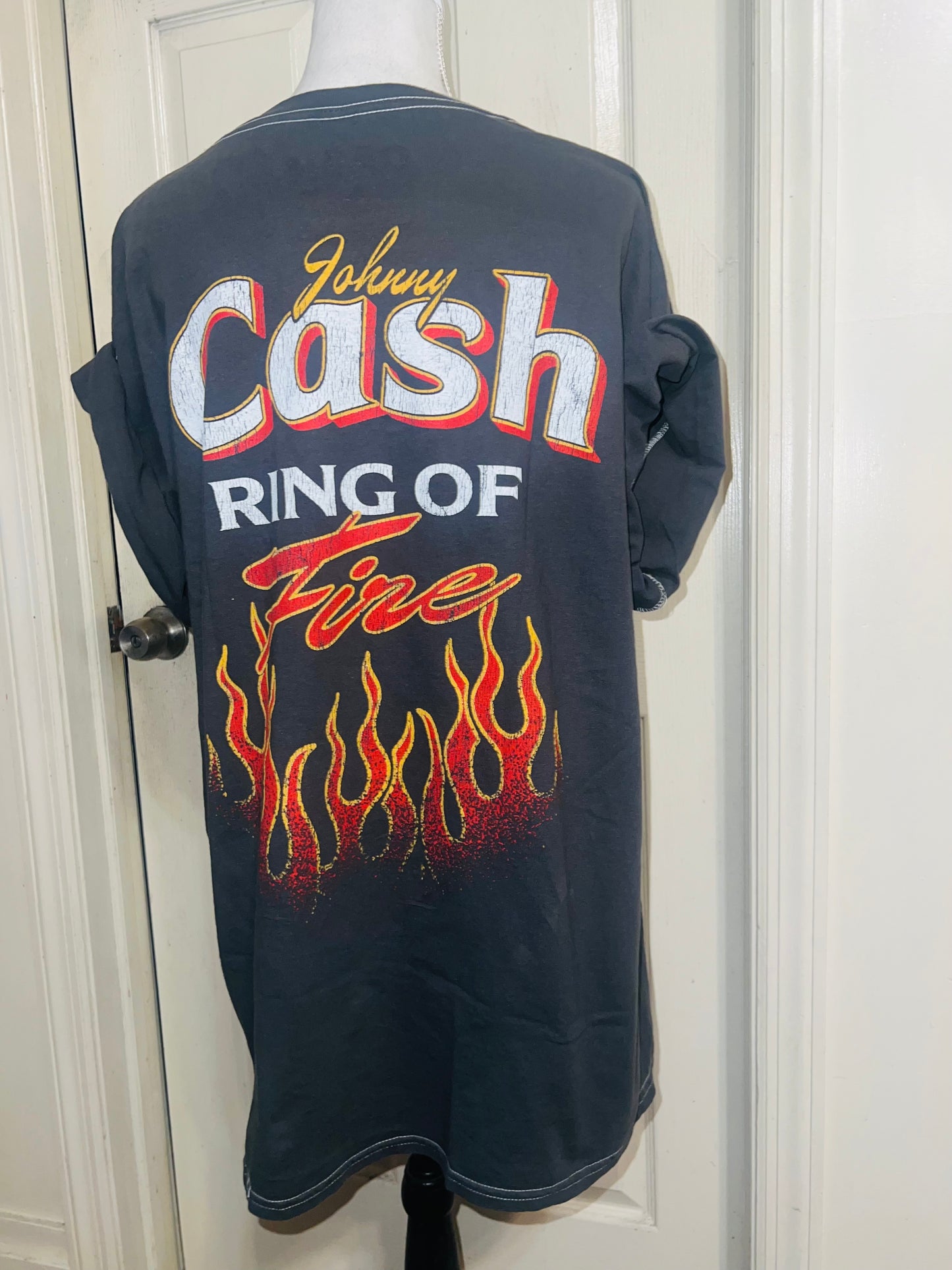 Johnny Cash Double Sided Oversized Distressed Tee