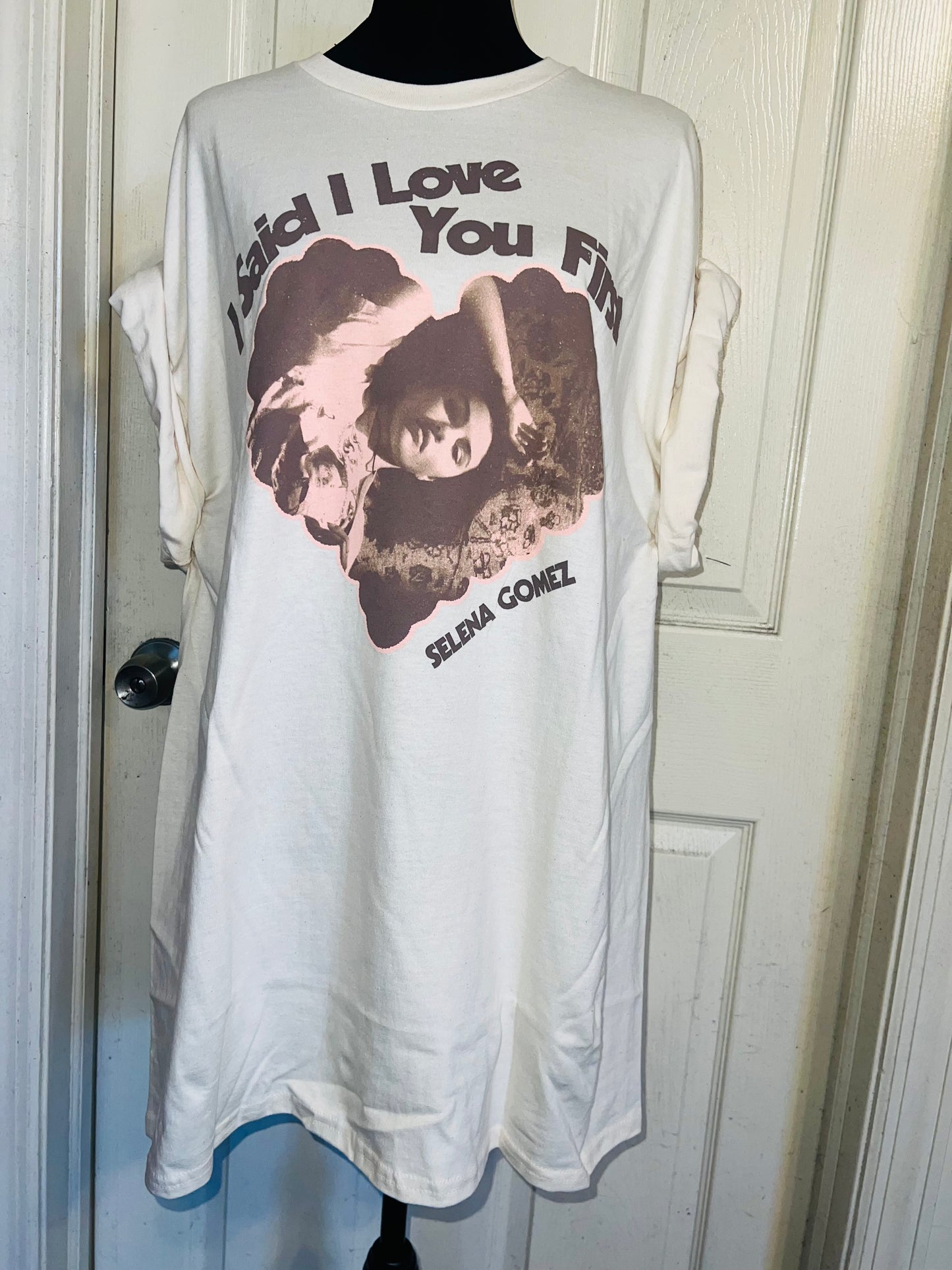 Selena Gomez Oversized Distressed Tee