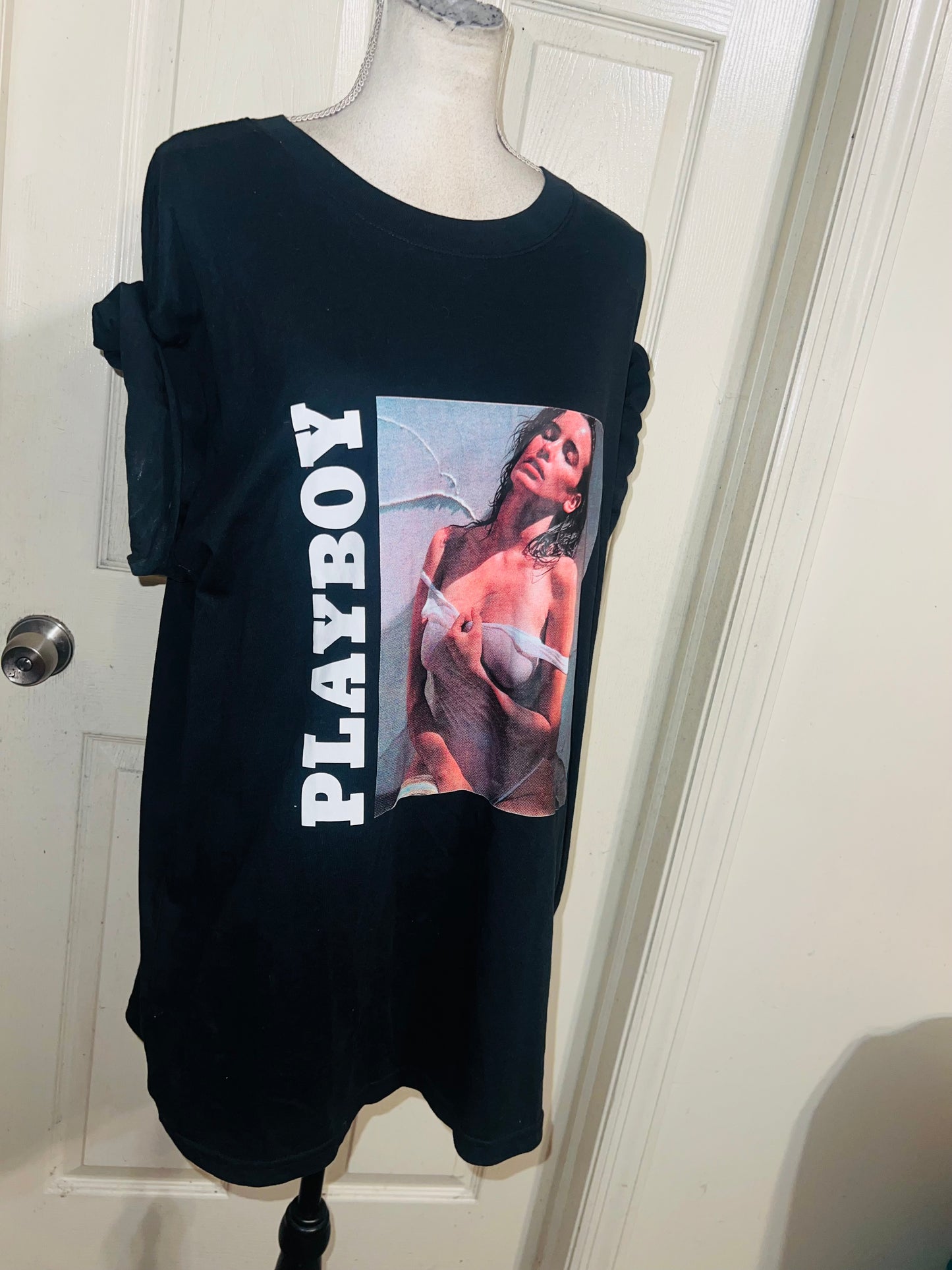 Playboy Oversized Distressed Tee