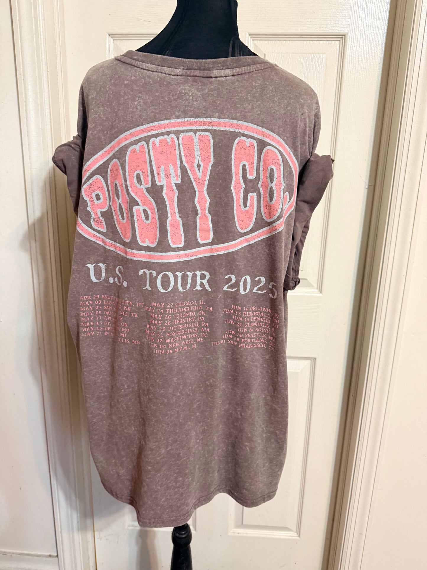 Post Malone Double Sided Oversized Distressed Tee