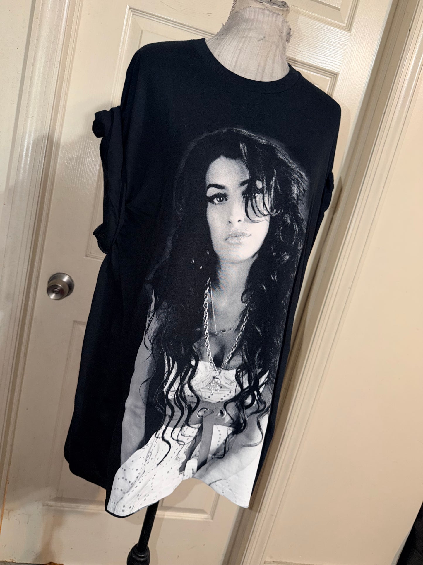 Amy Winehouse Double Sided Oversized Distressed Tee