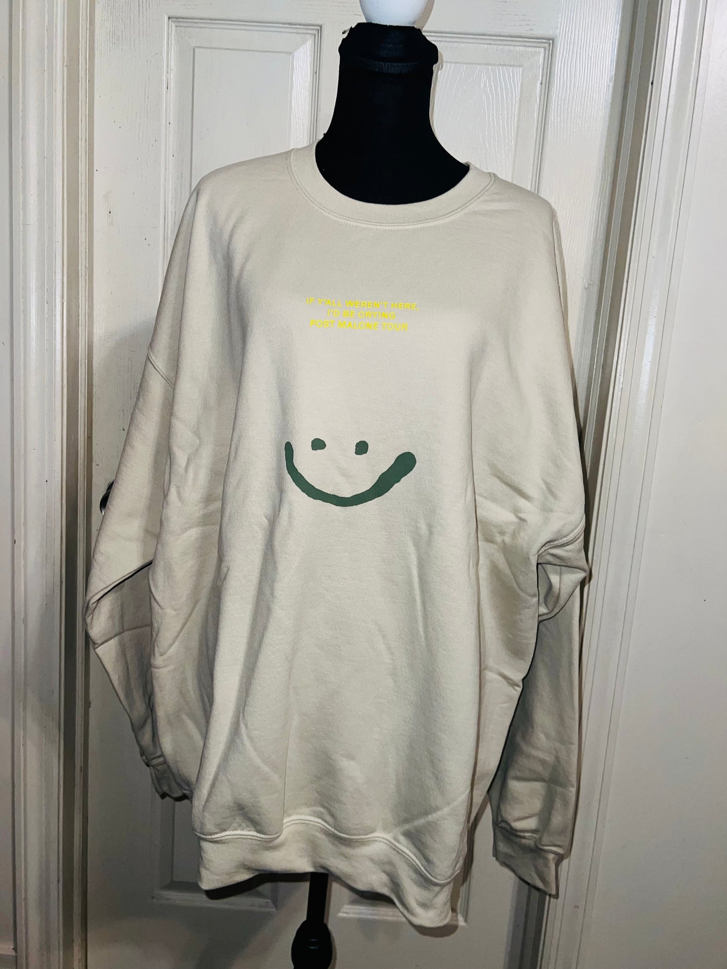 Post Malone Oversized Distressed Sweatshirt