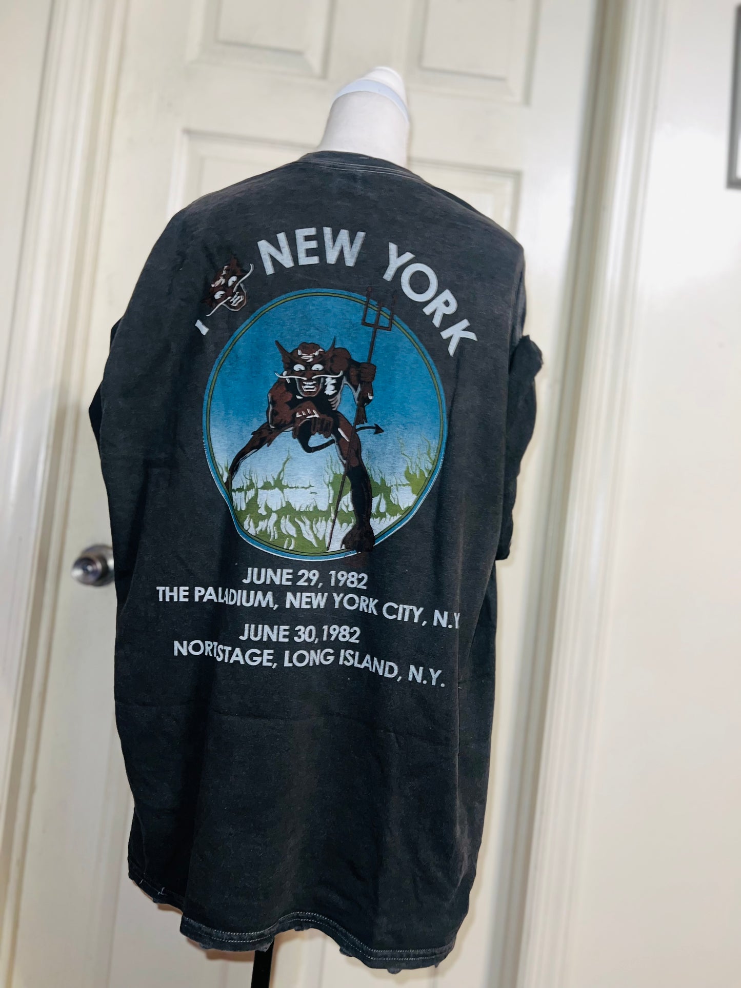 Iron Maiden Double Sided Oversized Distressed Tee