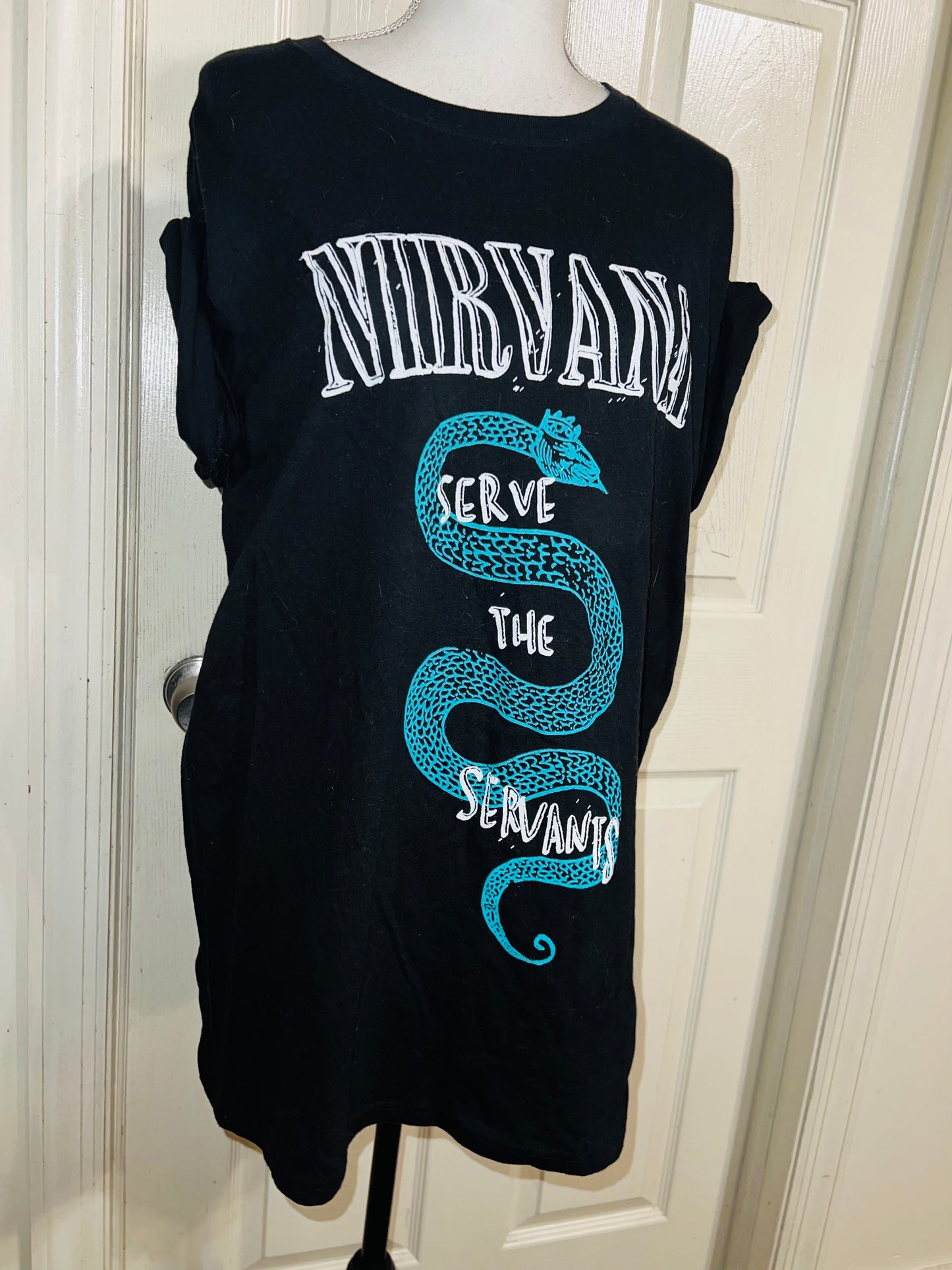 Nirvana “Servants” Oversized Distressed Tee