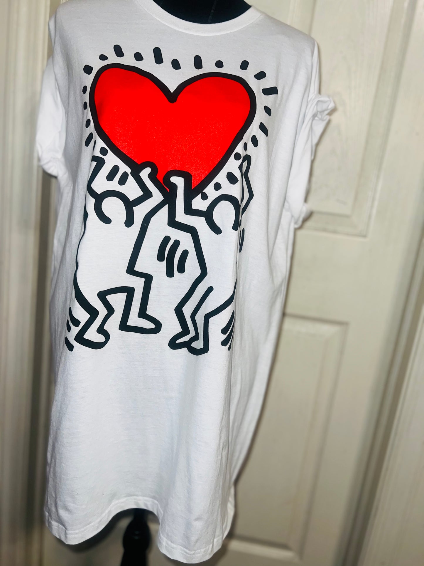 Keith Haring Oversized Distressed Tee