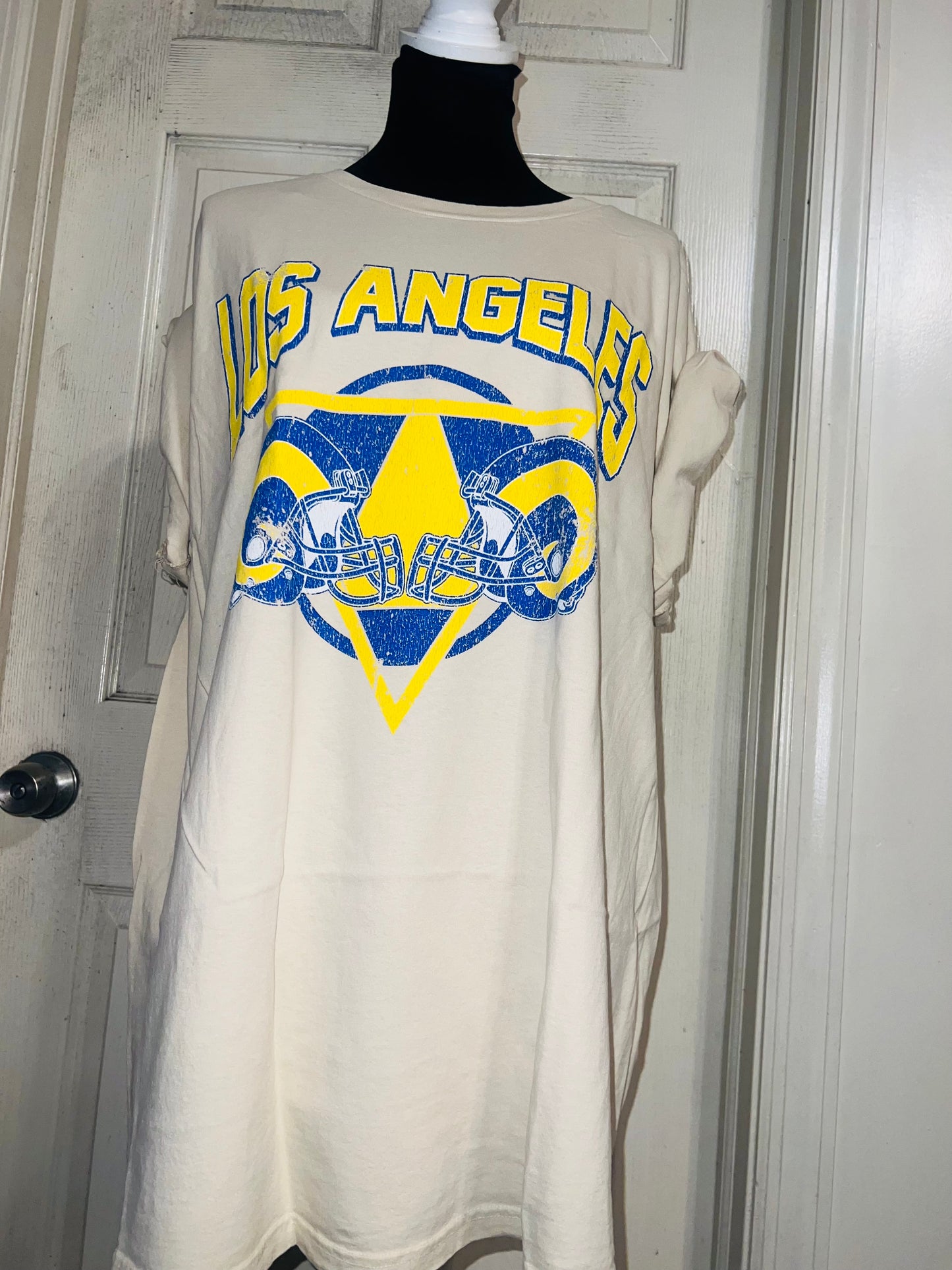 Los Angeles Chargers Oversized Distressed Tee