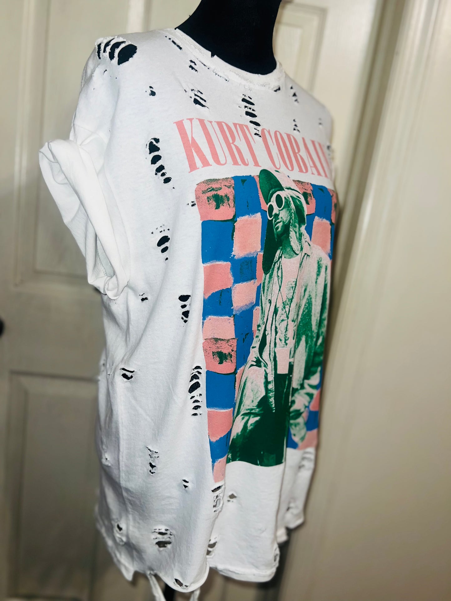 Kurt Cobain Oversized Distressed Tee