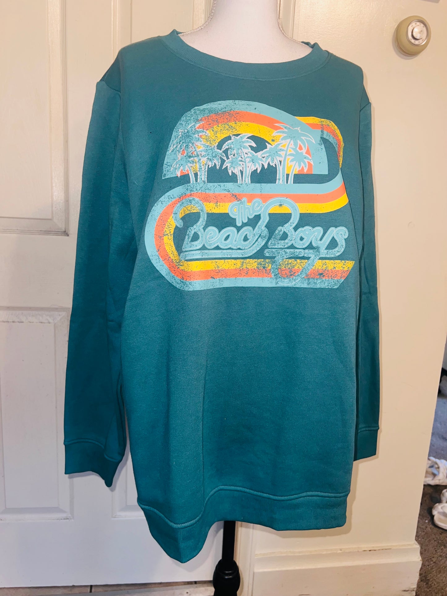 The Beach Boys Oversized Distressed Sweatshirt