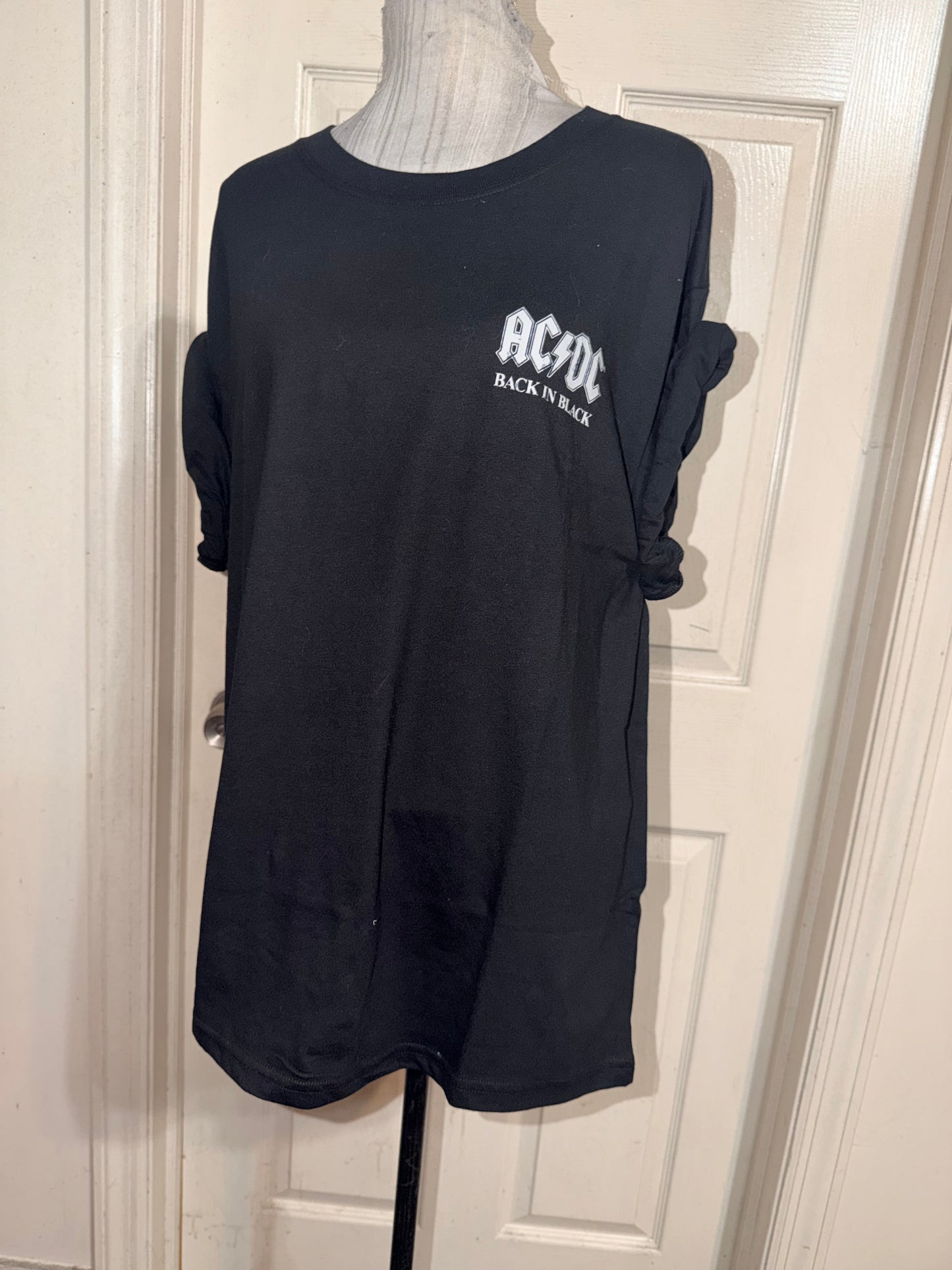 AC/DC Double Sided Oversized Distressed Tee
