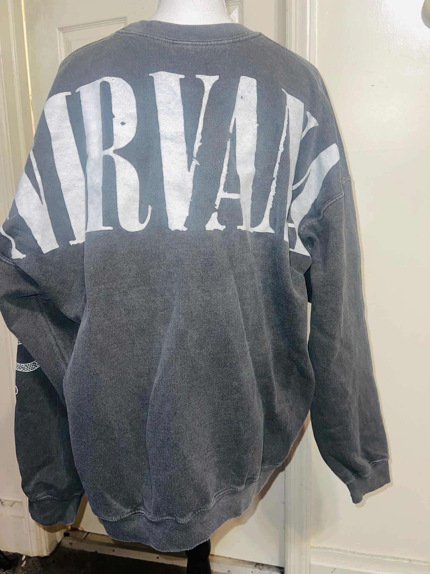 Nirvana Double Sides Oversized Distressed Sweatshirt