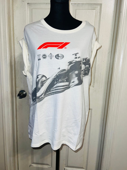 Formula 1 Oversized Distressed Tee