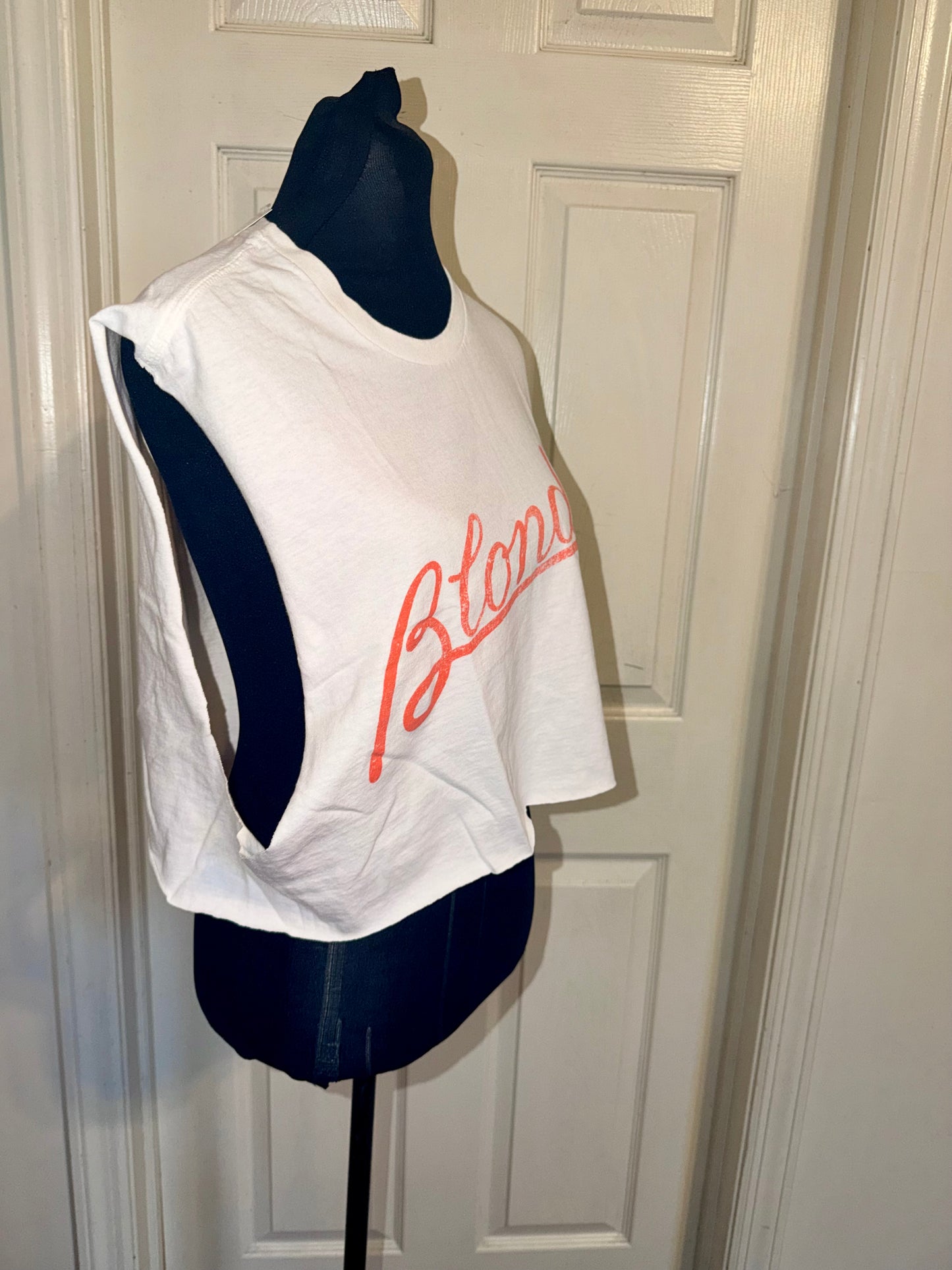 Blondie Oversized Distressed Cropped Tank