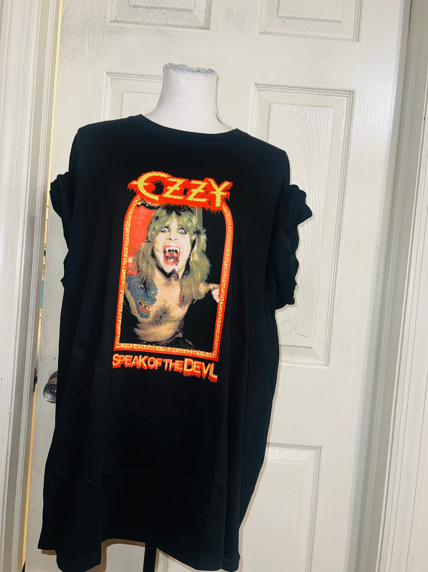 Ozzy Osbourne Double Sided Oversized Distressed Tee