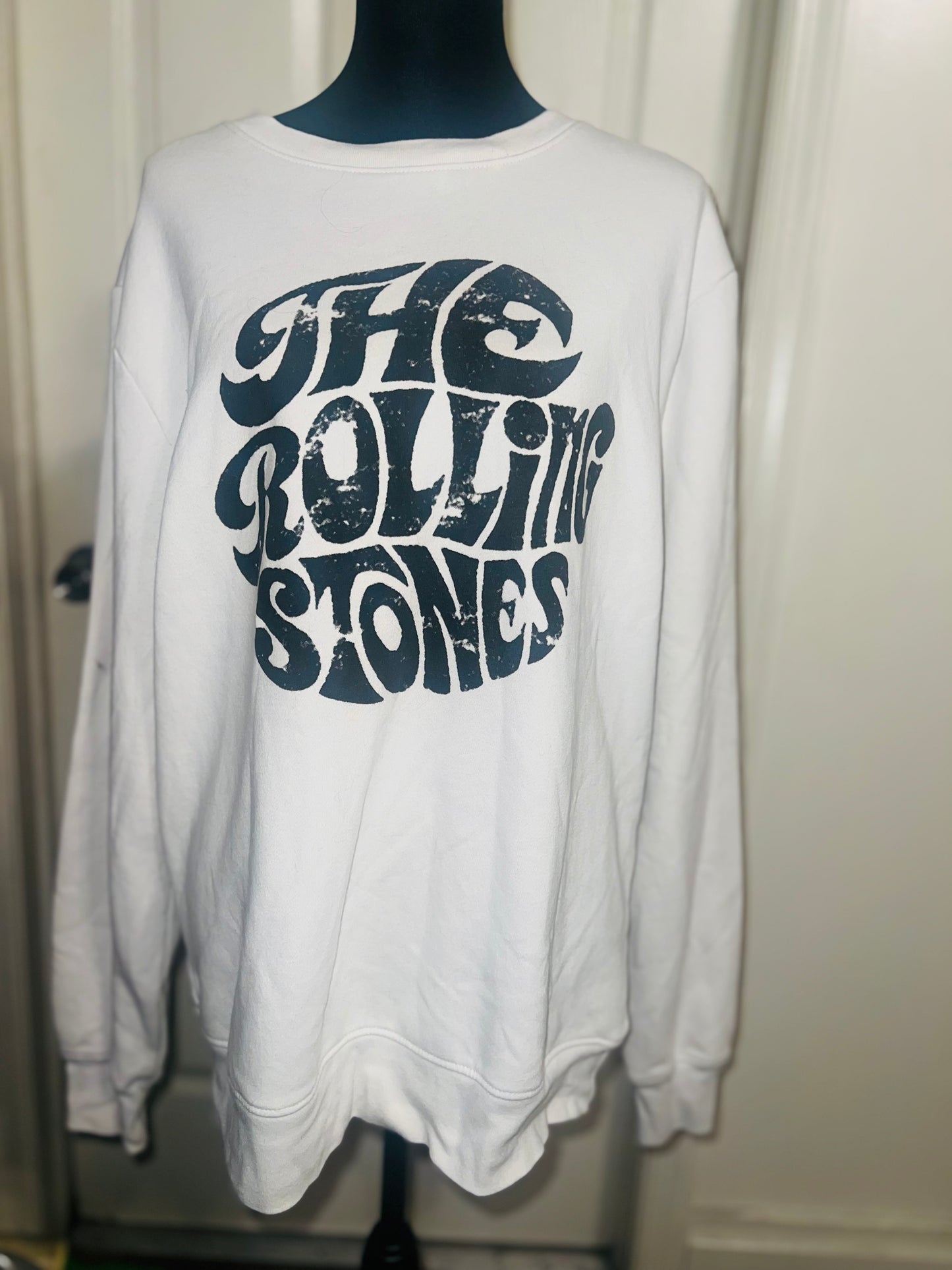 The Rolling Stones Oversized Distressed Sweatshirt