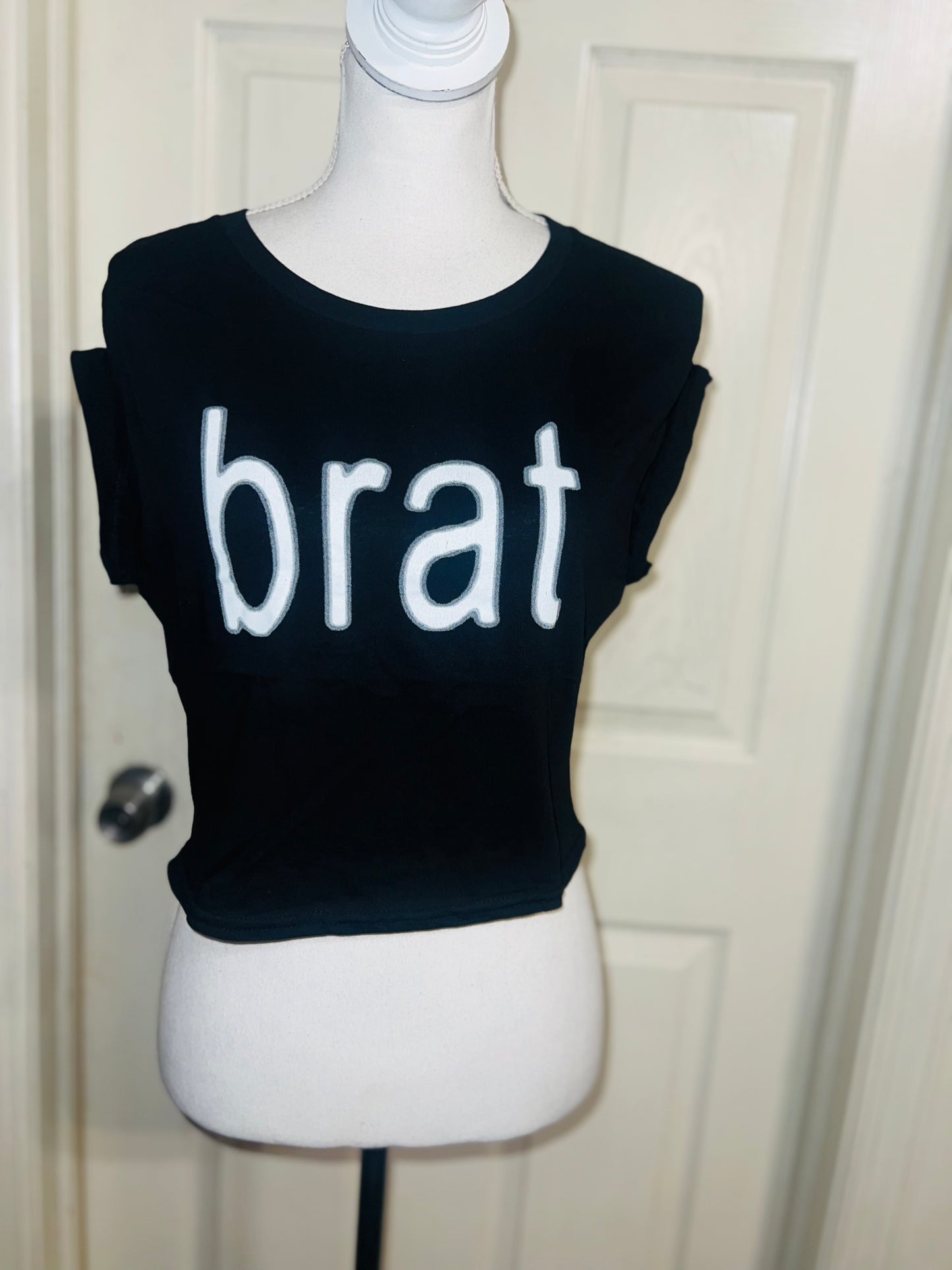 Charli XCX Brat Distressed Baby Tee