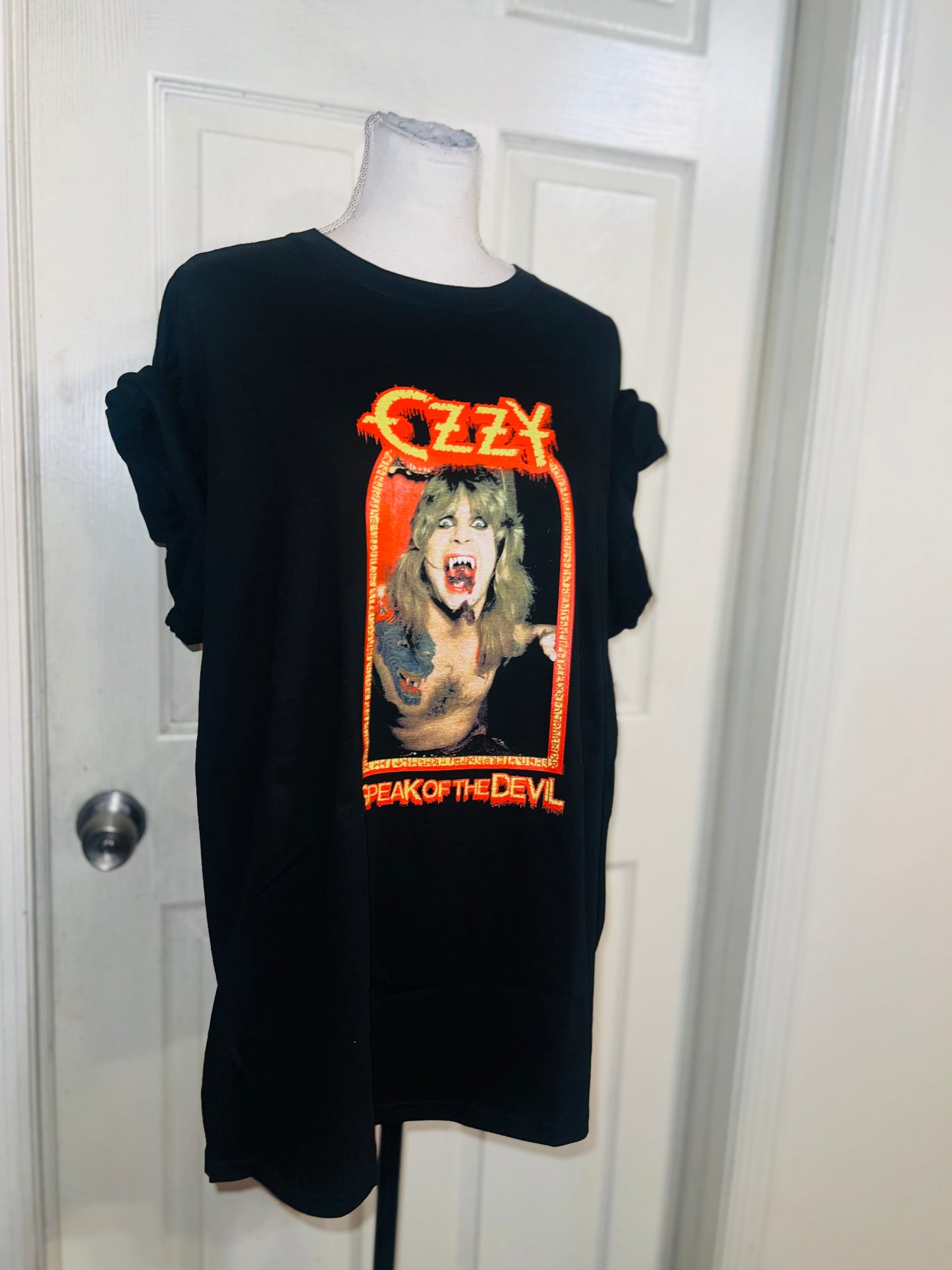 Ozzy Osbourne Double Sided Oversized Distressed Tee