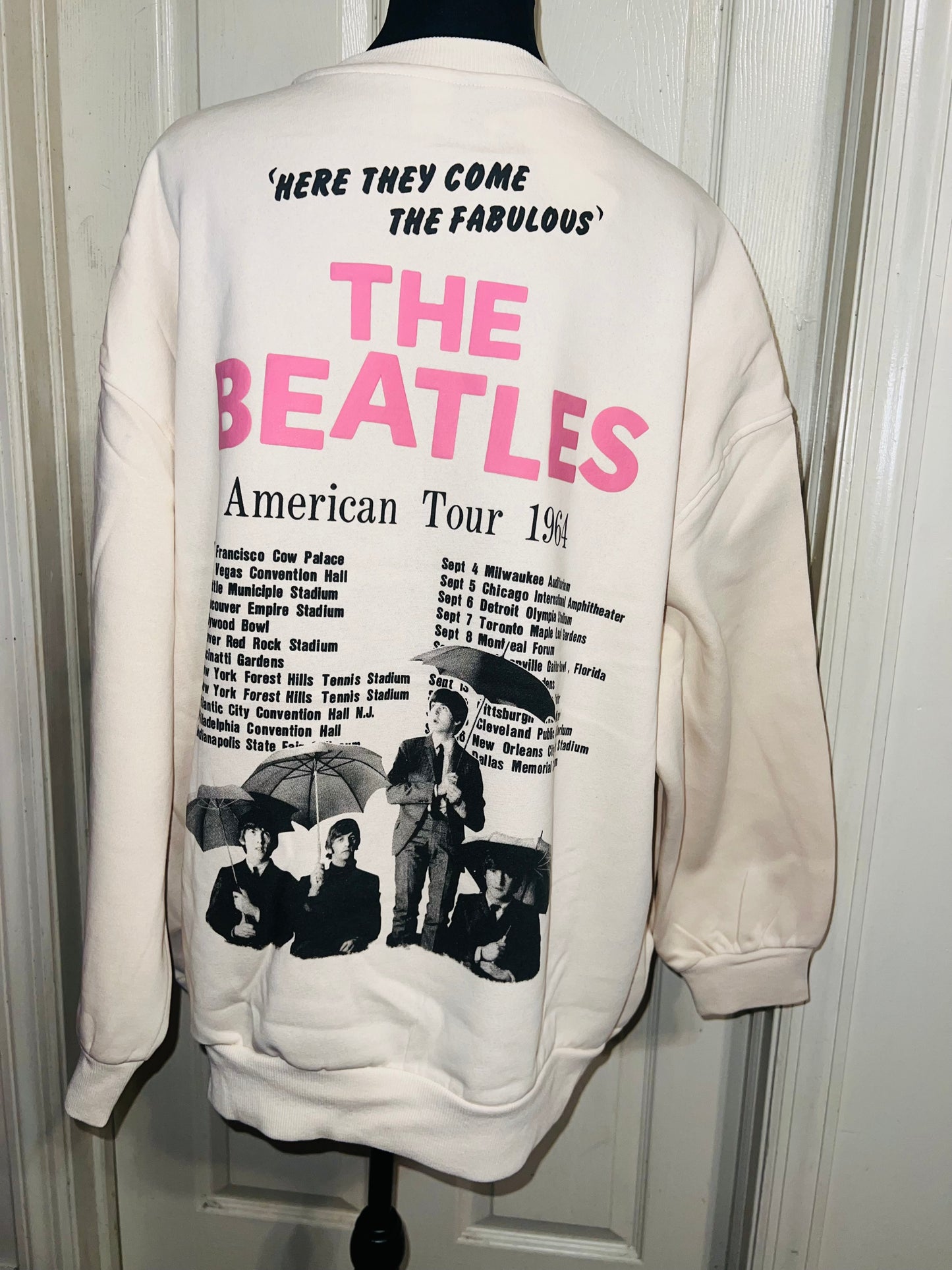 The Beatles Double Sided Oversized Distressed Tee