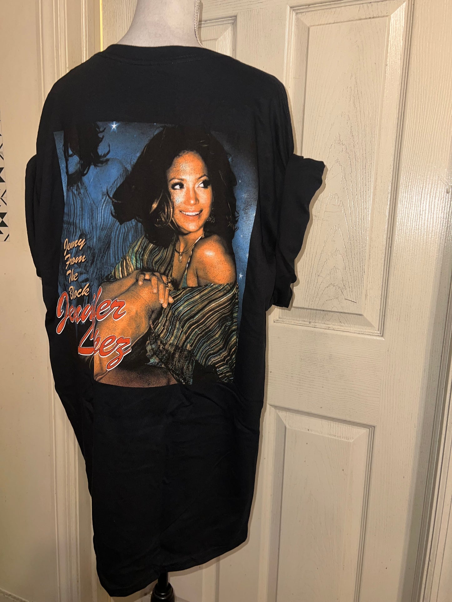 Jennifer Lopez Double Sided Vintage Style Distressed Tee