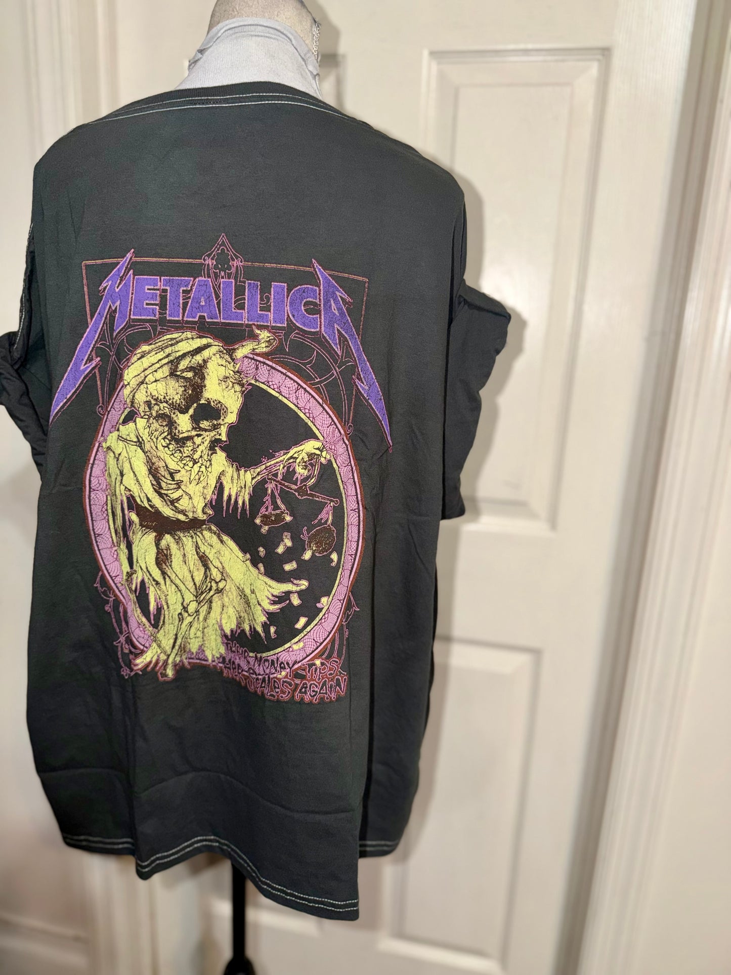 Metallica Double Sided Oversized Distressed Tee