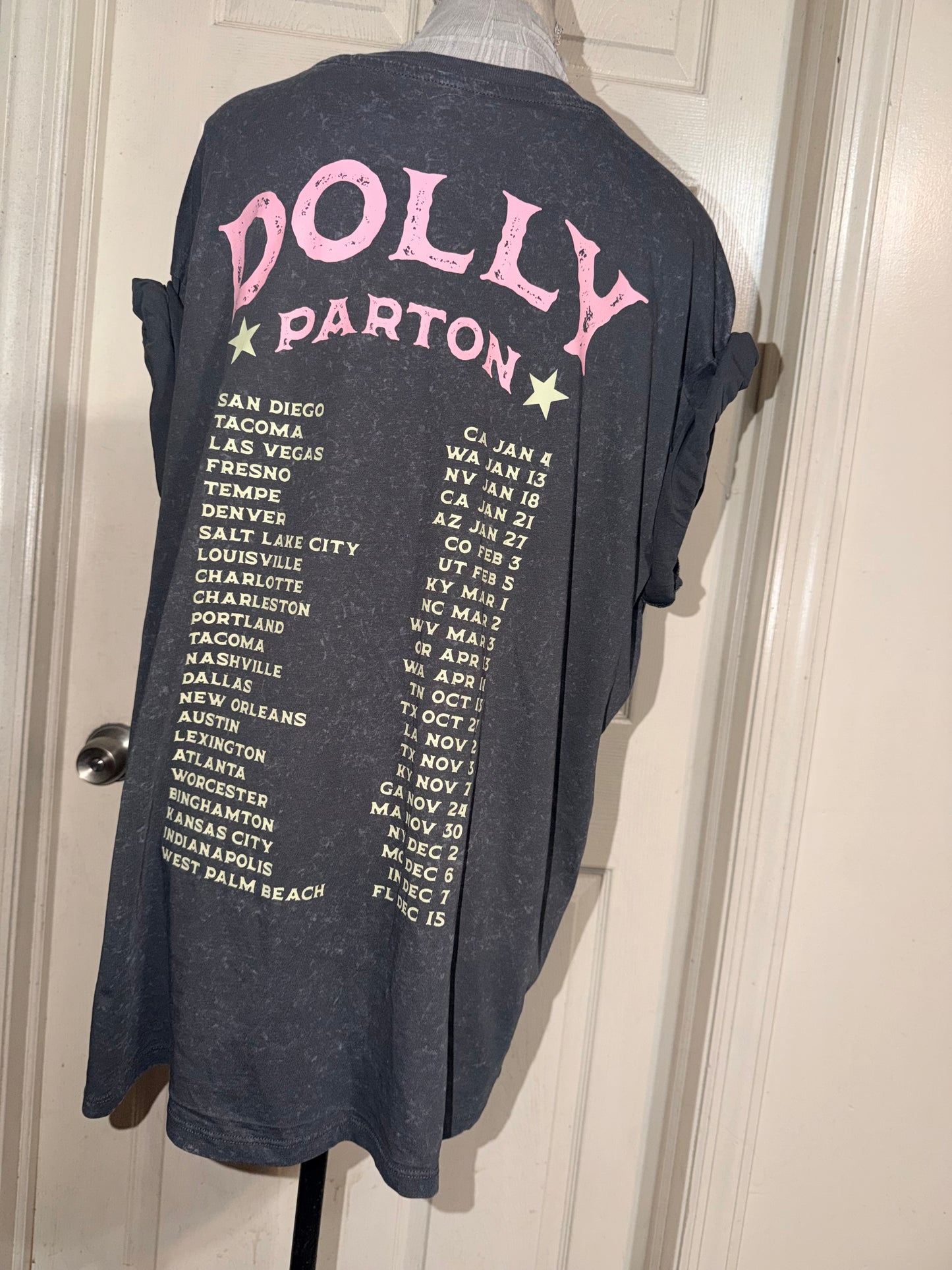 Dolly Parton Double Sided Oversized Distressed Tee