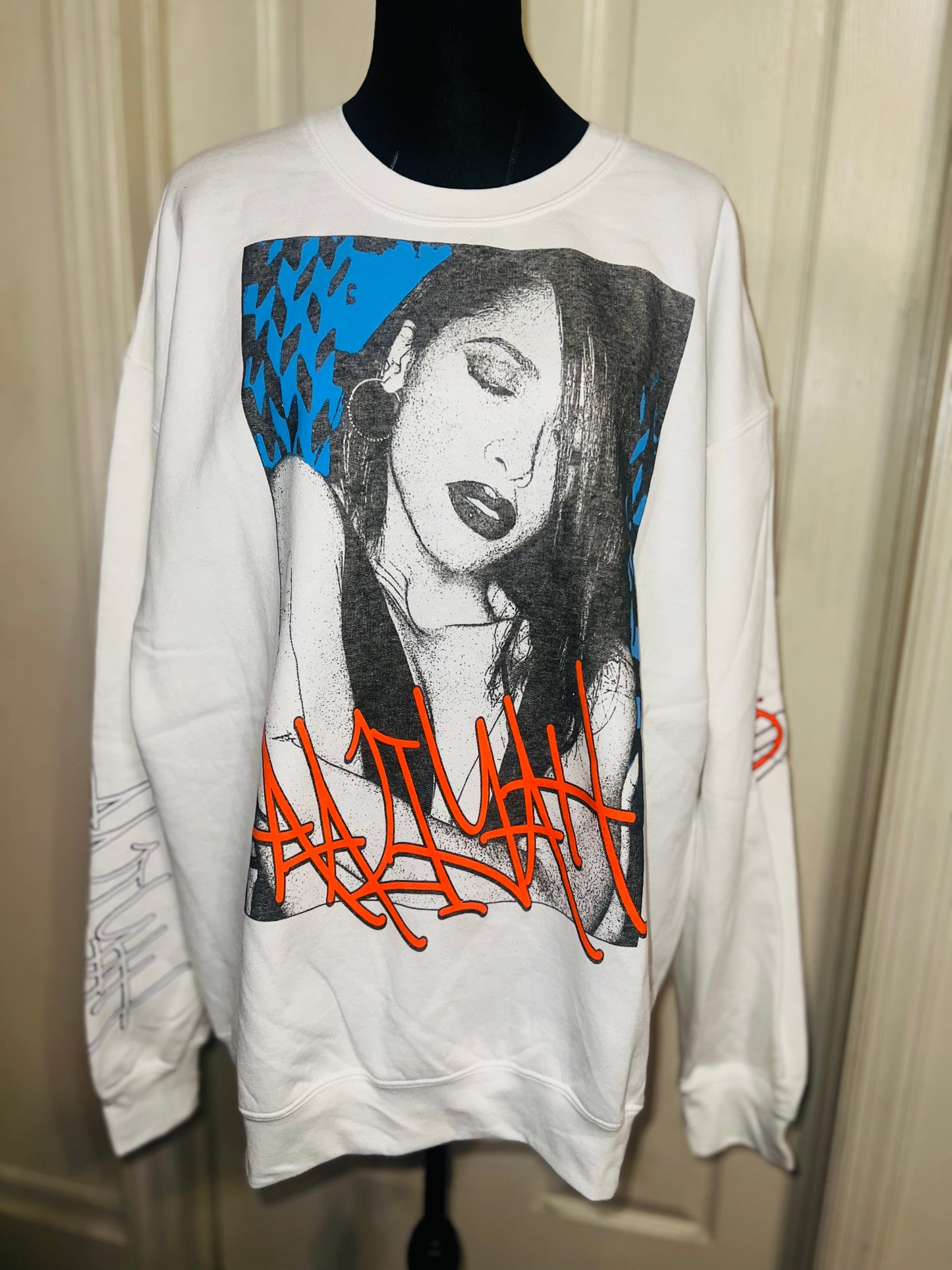 Aaliyah Oversized Distressed Sweatshirt