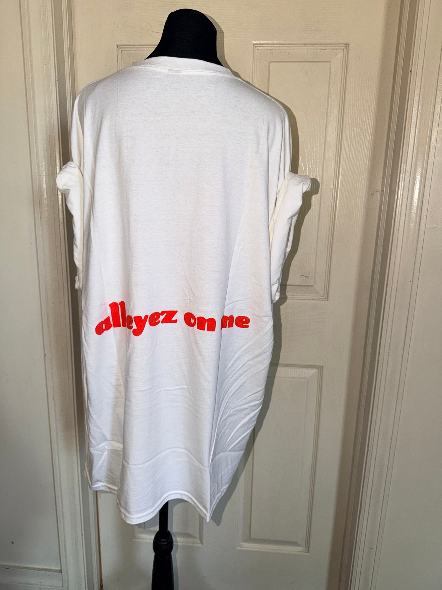 Tupac Double Sided Oversized Distressed Tee
